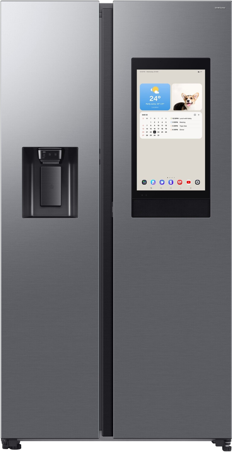 Samsung RS90F67BETEF Side-by-Side Kühl-Gefrierkombination, AI Kühlschrank mit Gefrierfach