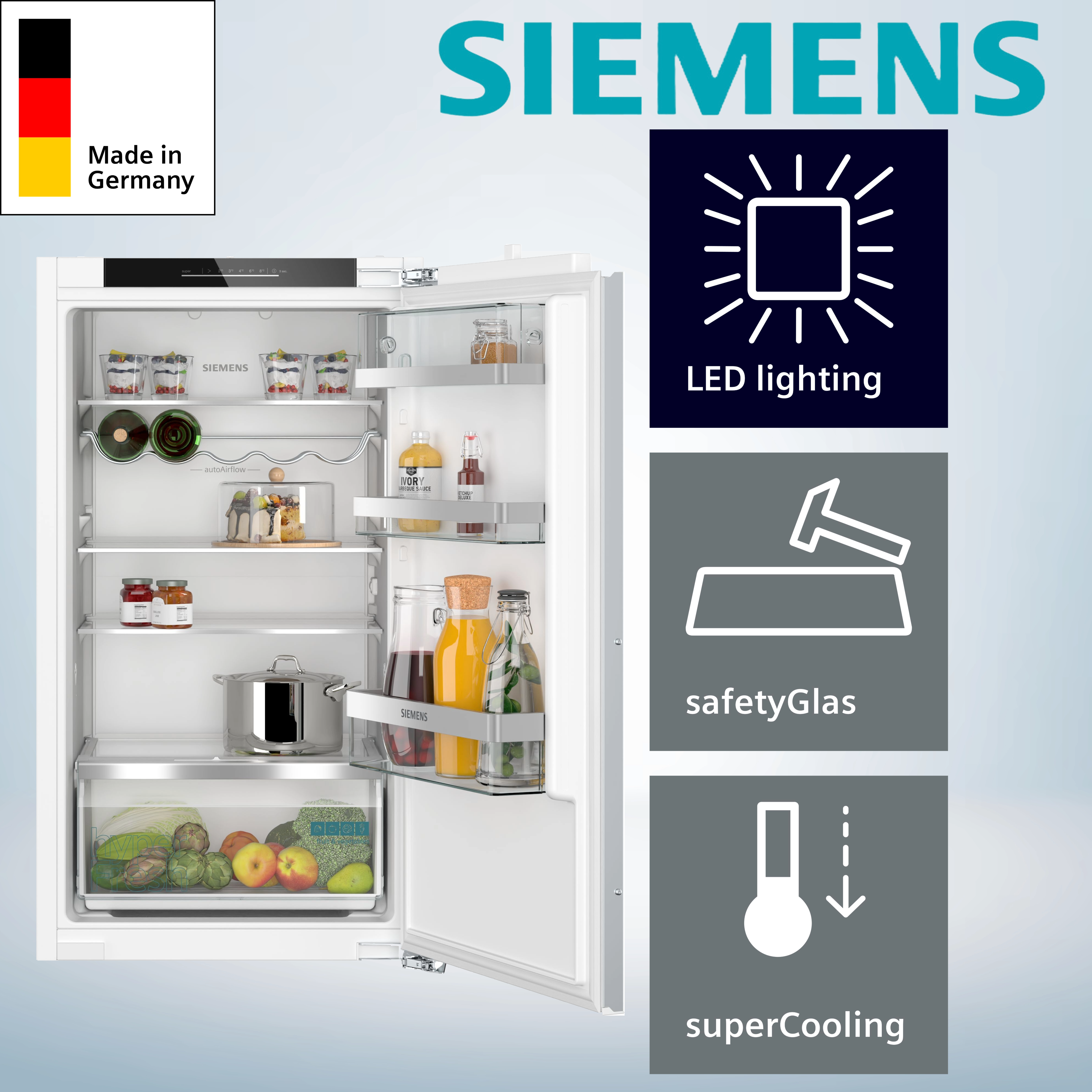 Siemens KI31RADD1 Einbau-Kühlschrank iQ500, integrierbarer Kühlautomat ohne Gefrierfach