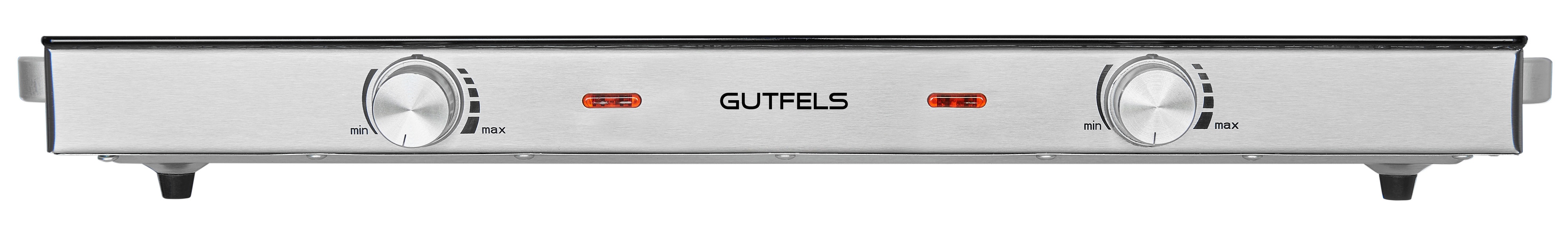 Gutfels COOK 4010 Doppel-Kochplatte – 2 Einkreiskochzonen, 2900 Watt, Glaskeramik, Schwarz