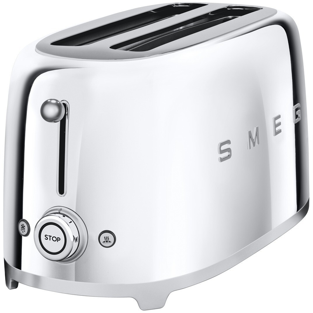 Smeg TSF02SSEU  4-Scheiben-Toaster  Krümelschublade  Stopptaste  6 Stufen
