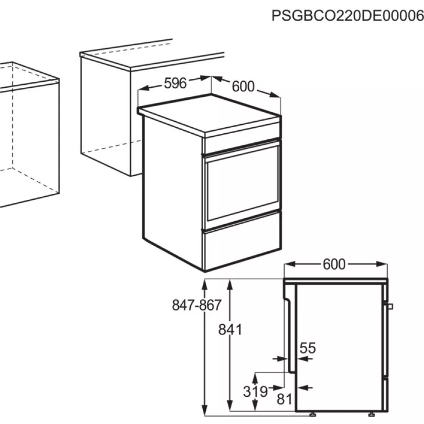 AEG CCB6446BBM Standherd
