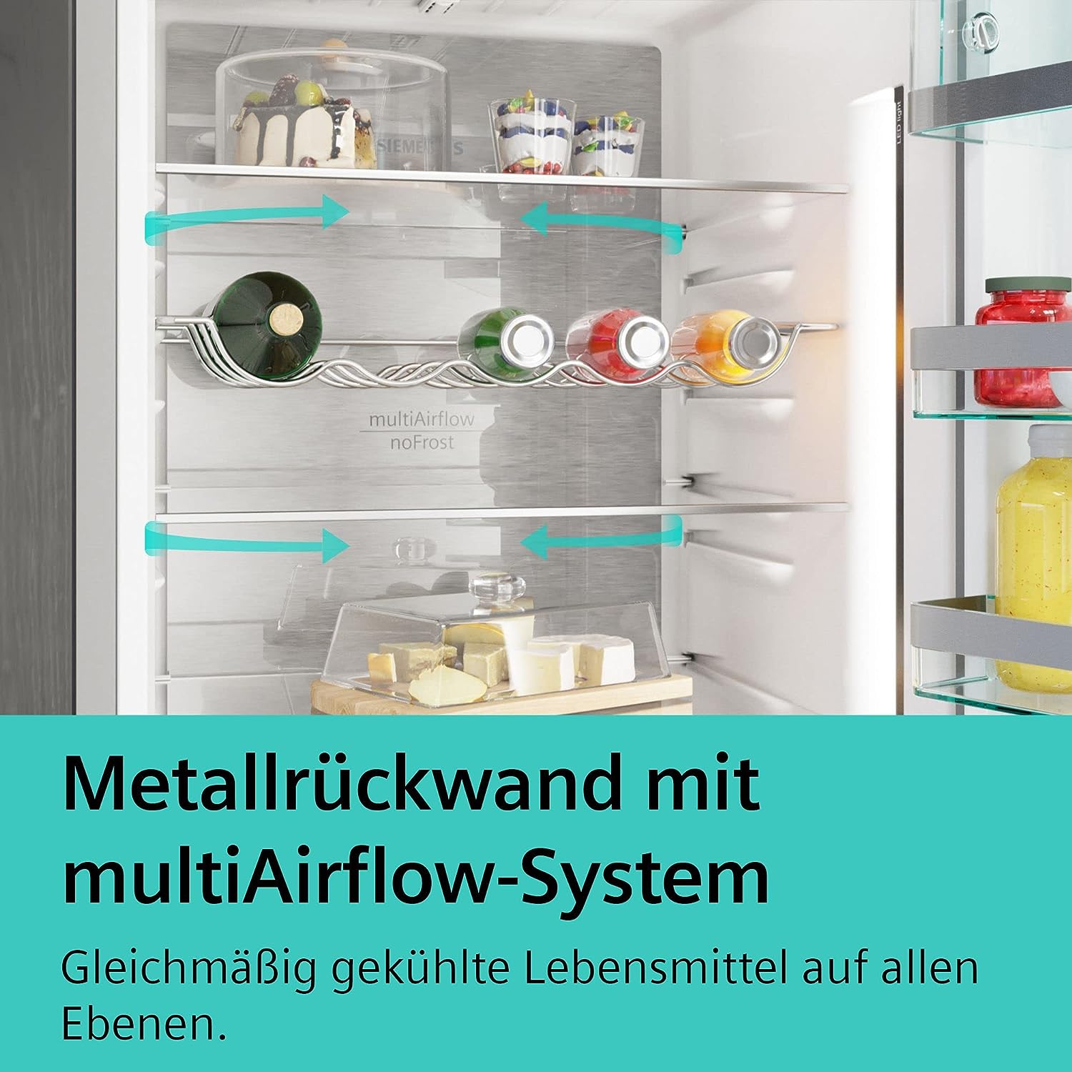 Siemens KG49NAIBT  Kühl-Gefrierkombination  Inhalt Kühlbereich 311 Liter 