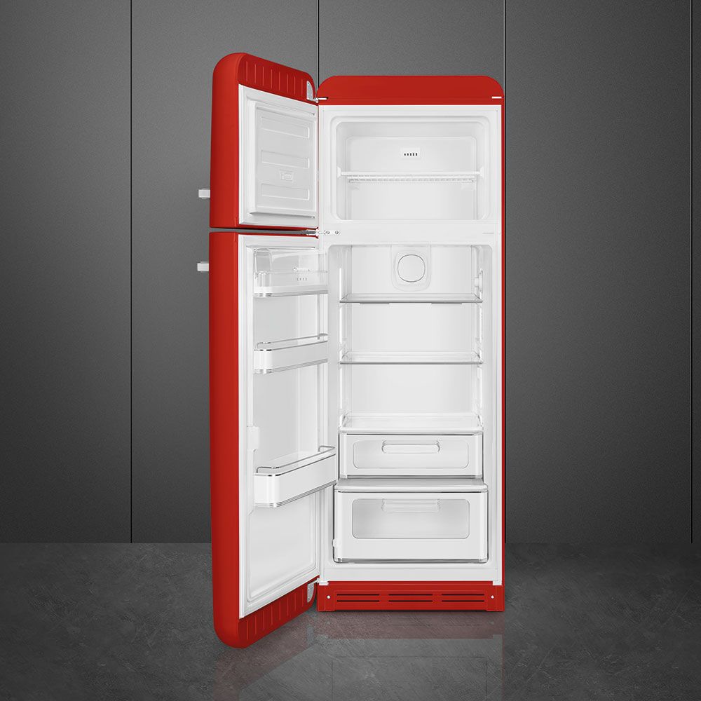 Smeg 50-iger Style Stand-Kühl-/Gefrierkombi L Rot FAB30LRD5