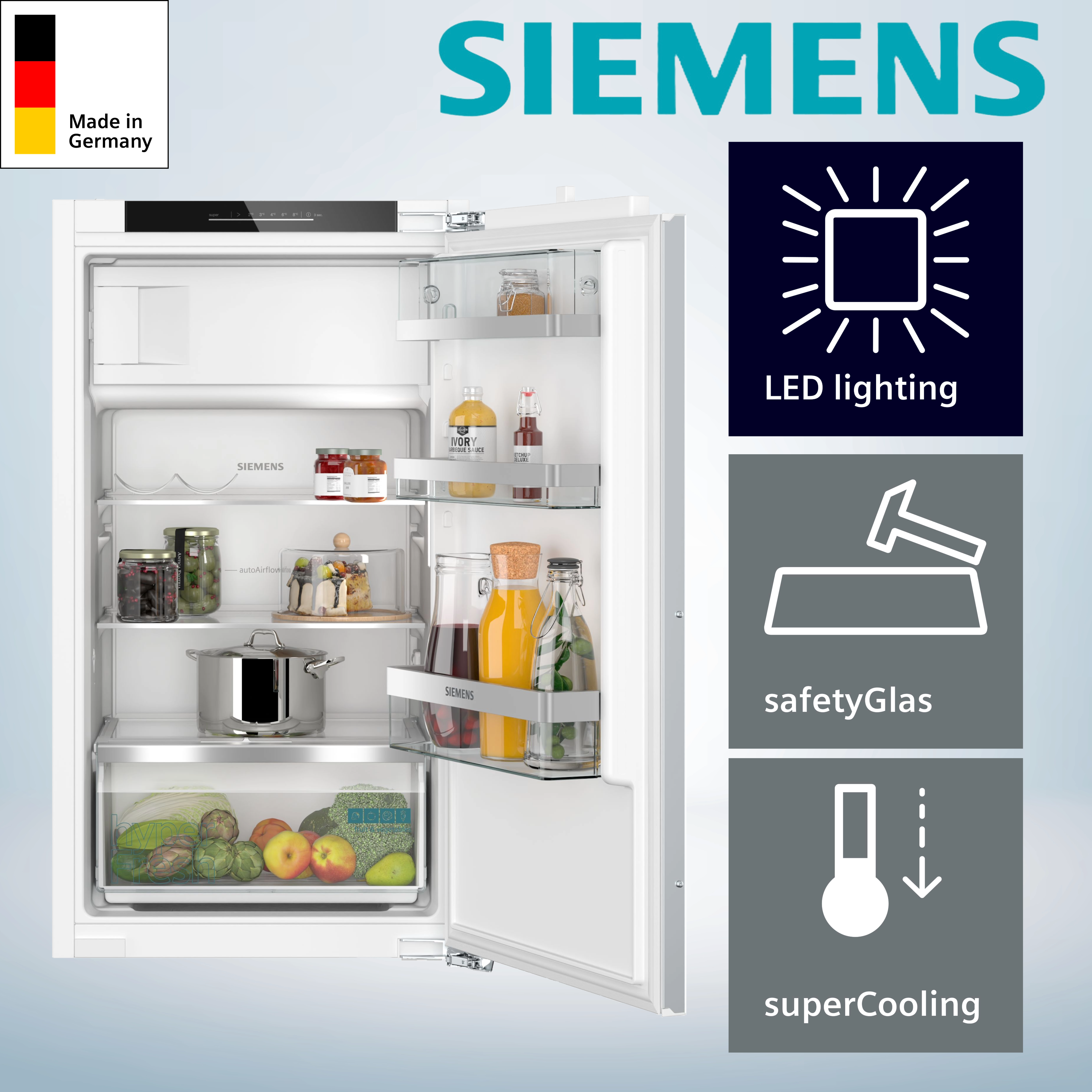 Siemens KI32LADD1   iQ500, Einbau-Kühlschrank mit Gefrierfach
