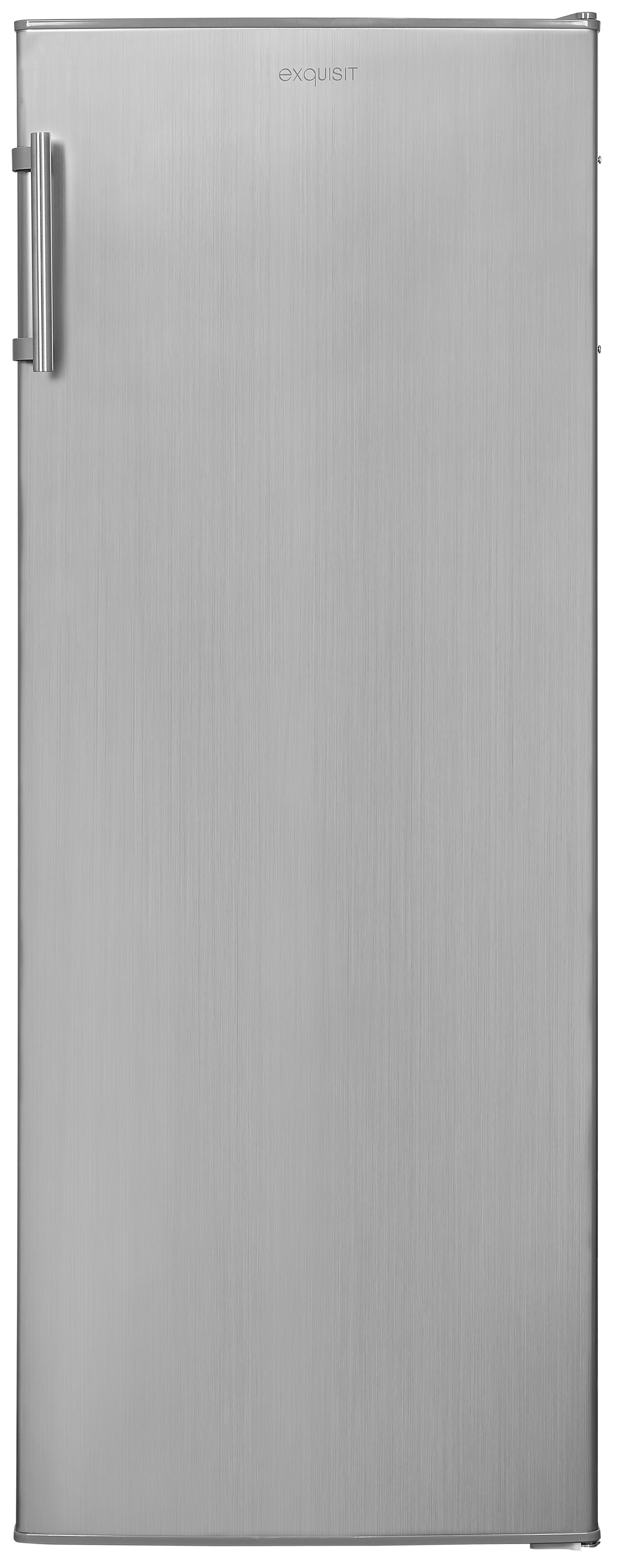 Exquisit KS320-V-H-040E inox – Freistehender Standkühlschrank, 242 Liter, Edelstahl-Optik