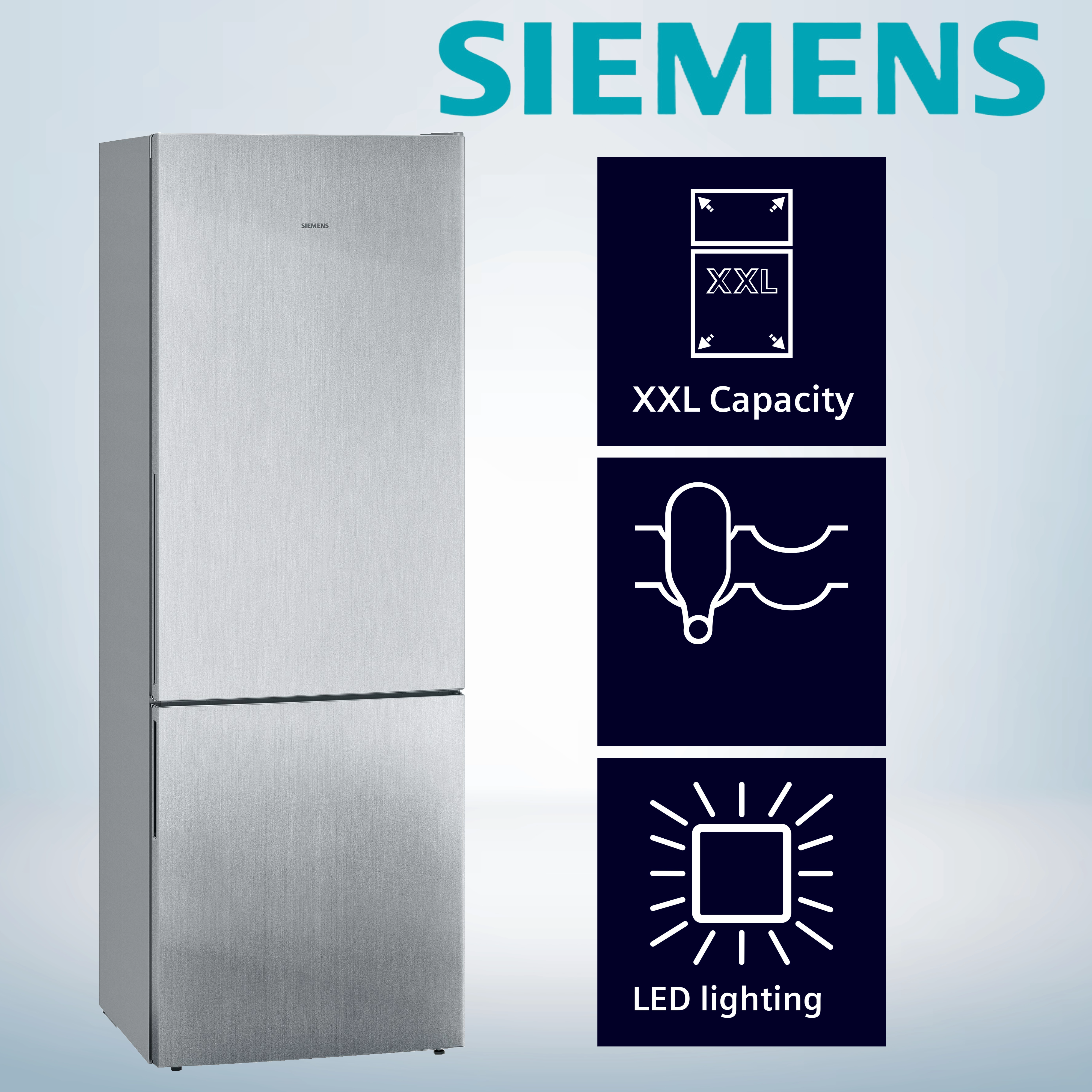 Siemens KG49EAICA  Kühl-Gefrierkombination   Inhalt Kühlbereich 302 Liter 