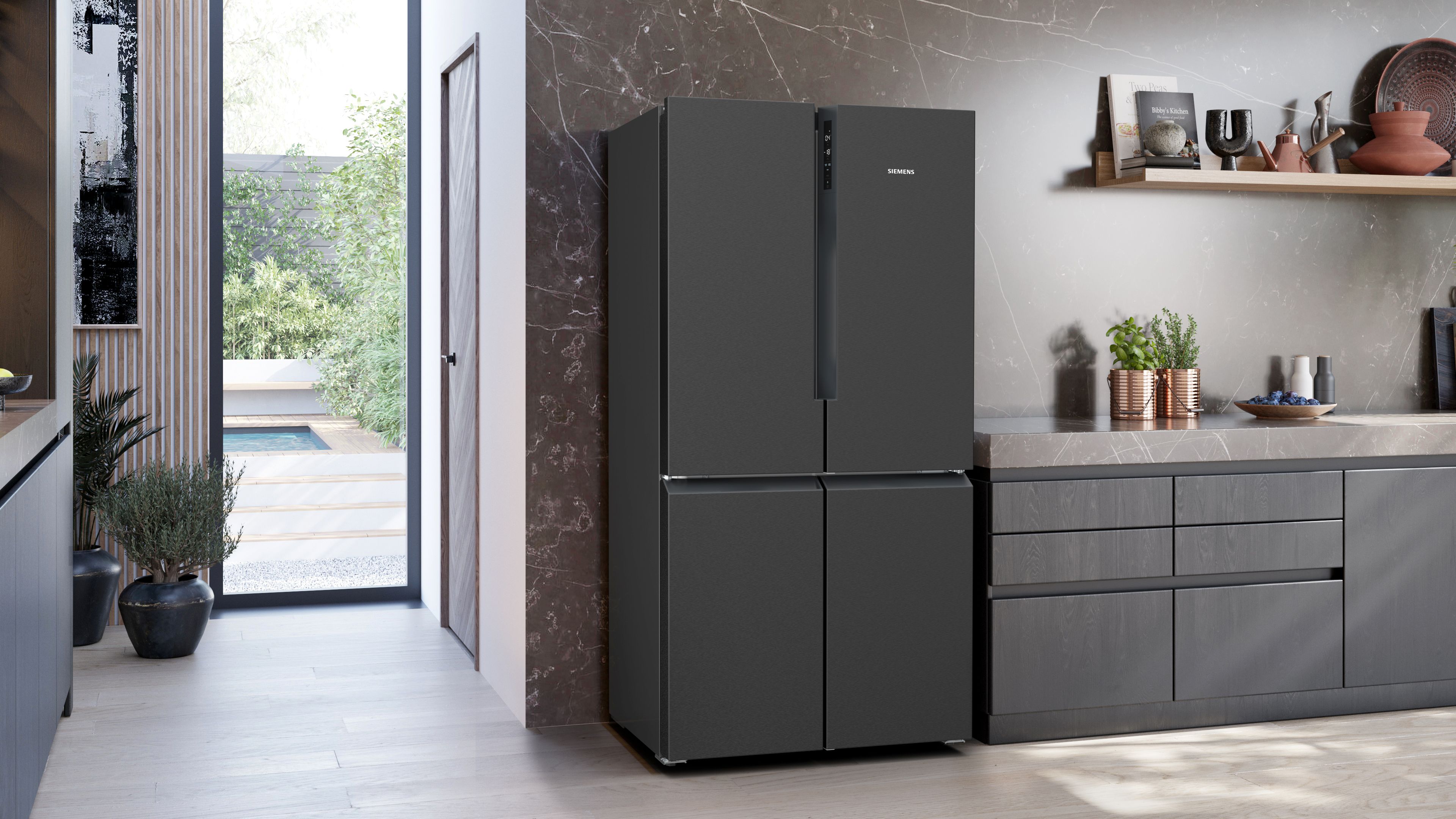 Siemens KF96NAXEA Side-by-Side-Kühlschrank Inhalt Kühlbereich 405 Liter Höhe 183 cm Siemens KF96NAXEA Side-by-Side-Kühlschrank Inhalt Kühlbereich 405 Liter Höhe 183 cm