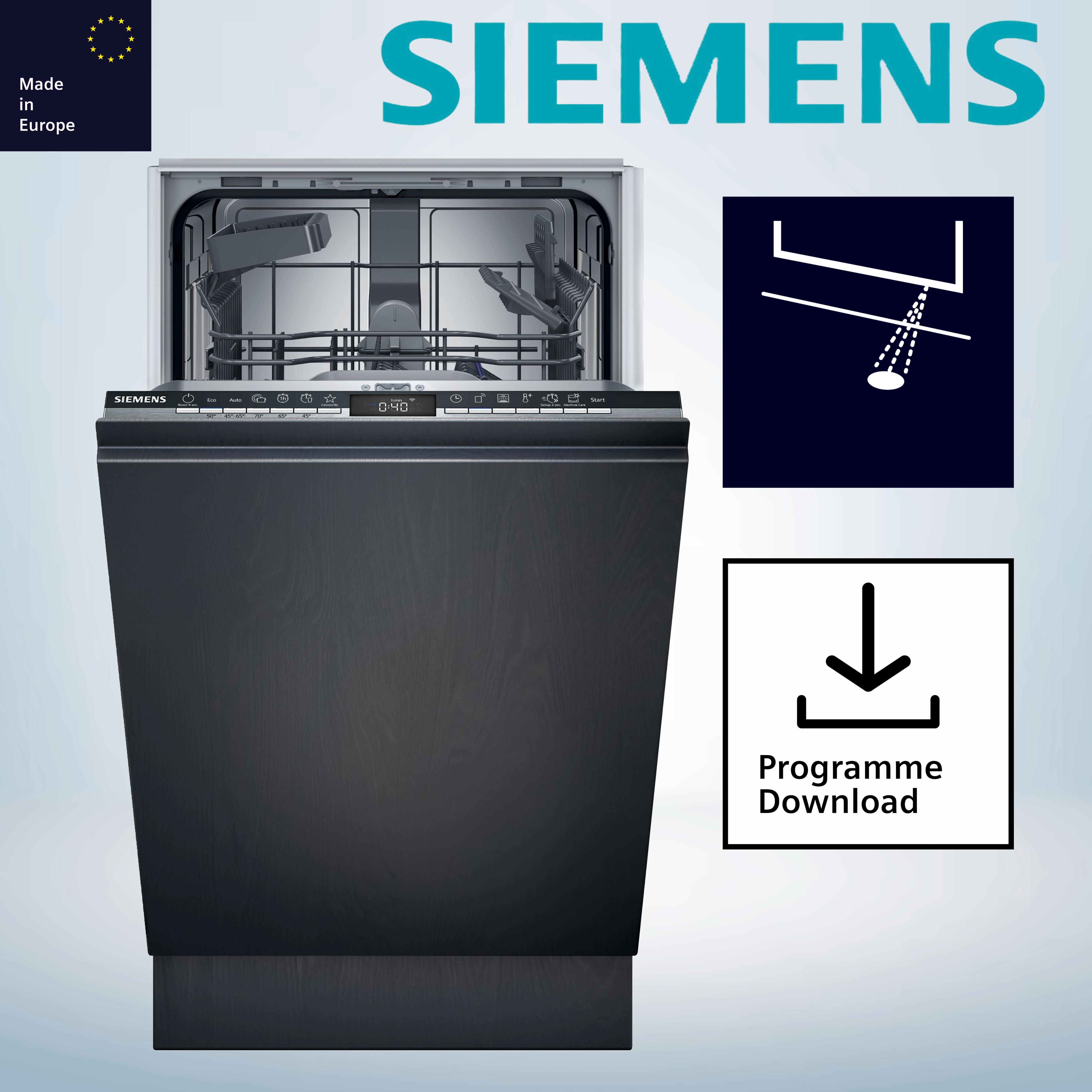 Siemens SR63HX74KE Einbaugeschirrspüler  vollintegrierbar  Anzahl Maßgedecke 10 
