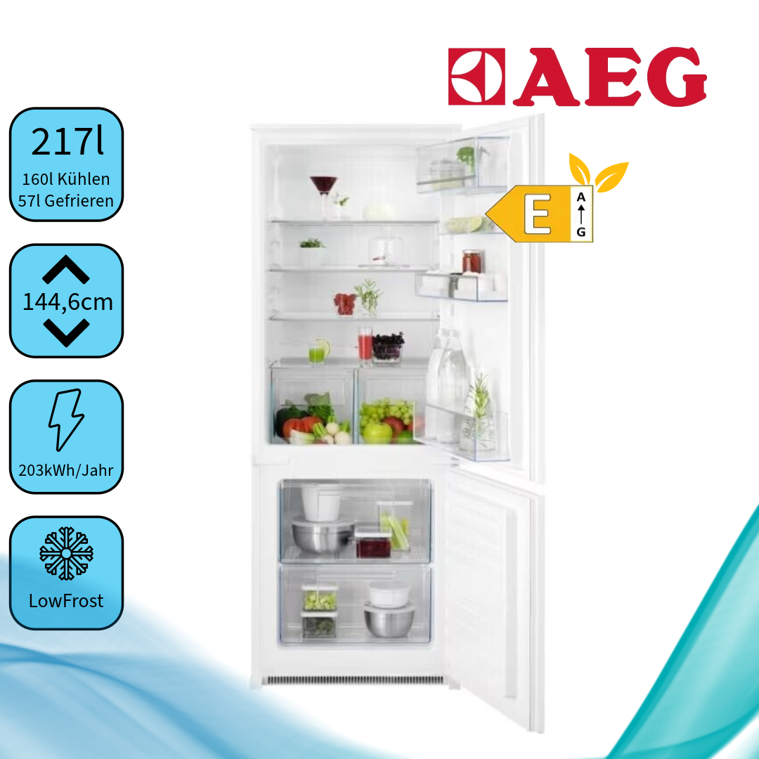 AEG NSC5S141ES Kühl- Gefrierkombination  Weiß