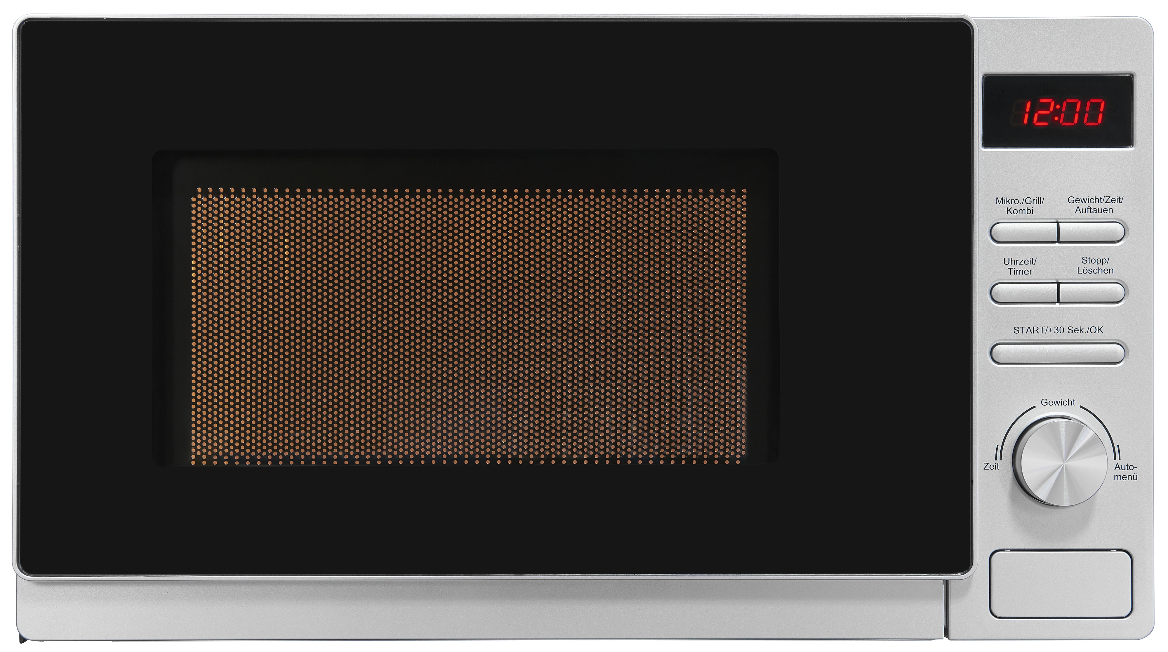 Exquisit MW2070-3GDI Mikrowelle mit Grill, 700W, 20L, silber