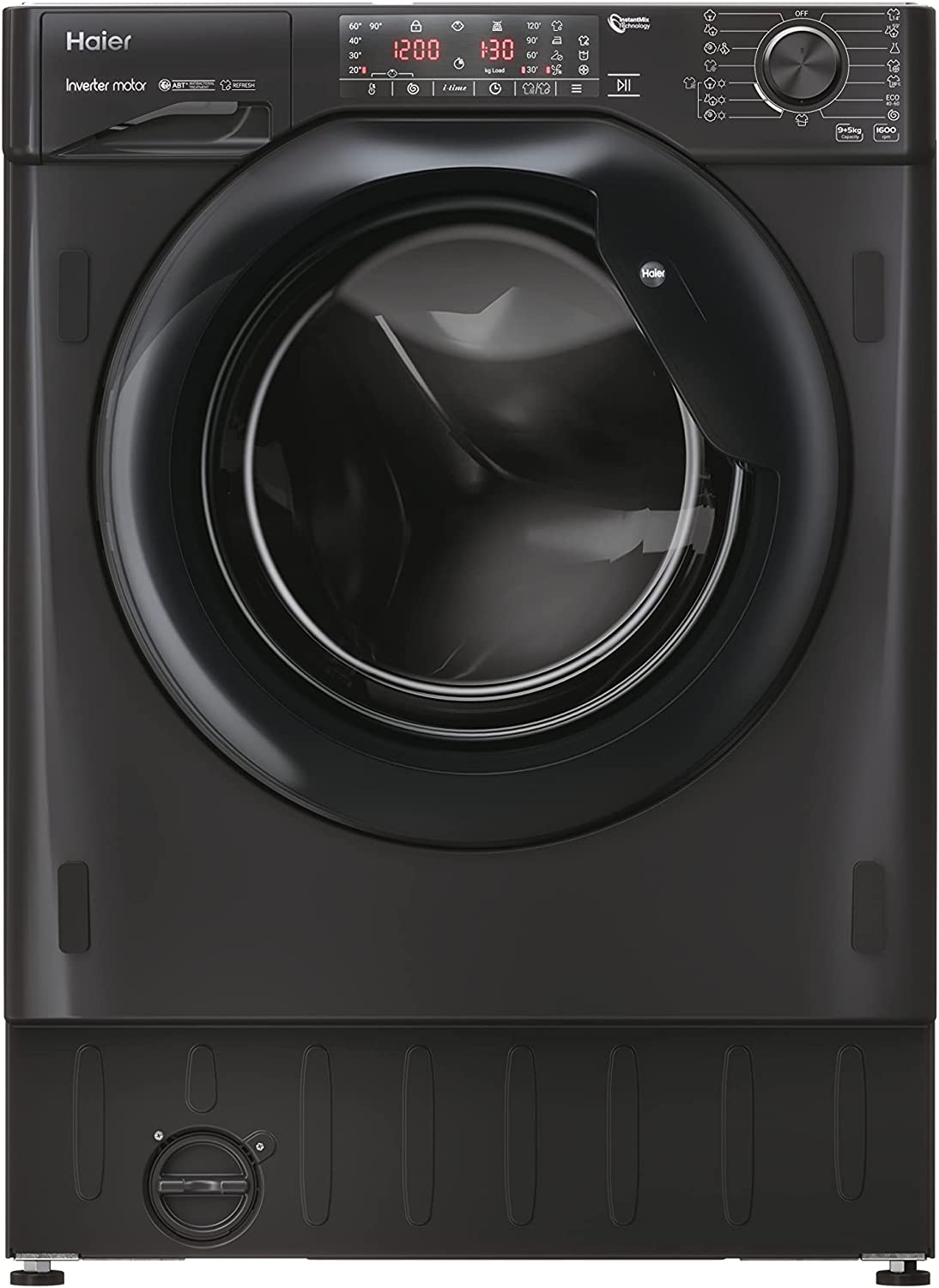 Haier HWDQ90B416FWBB-S Einbau-Waschtrockner, 9 kg Waschen, 5 kg Trocknen
