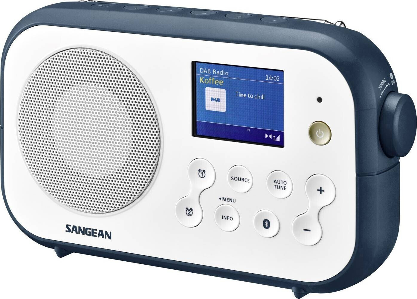 Sangean DPR-42 Traveller weiß dunkelblau Digitalradio
