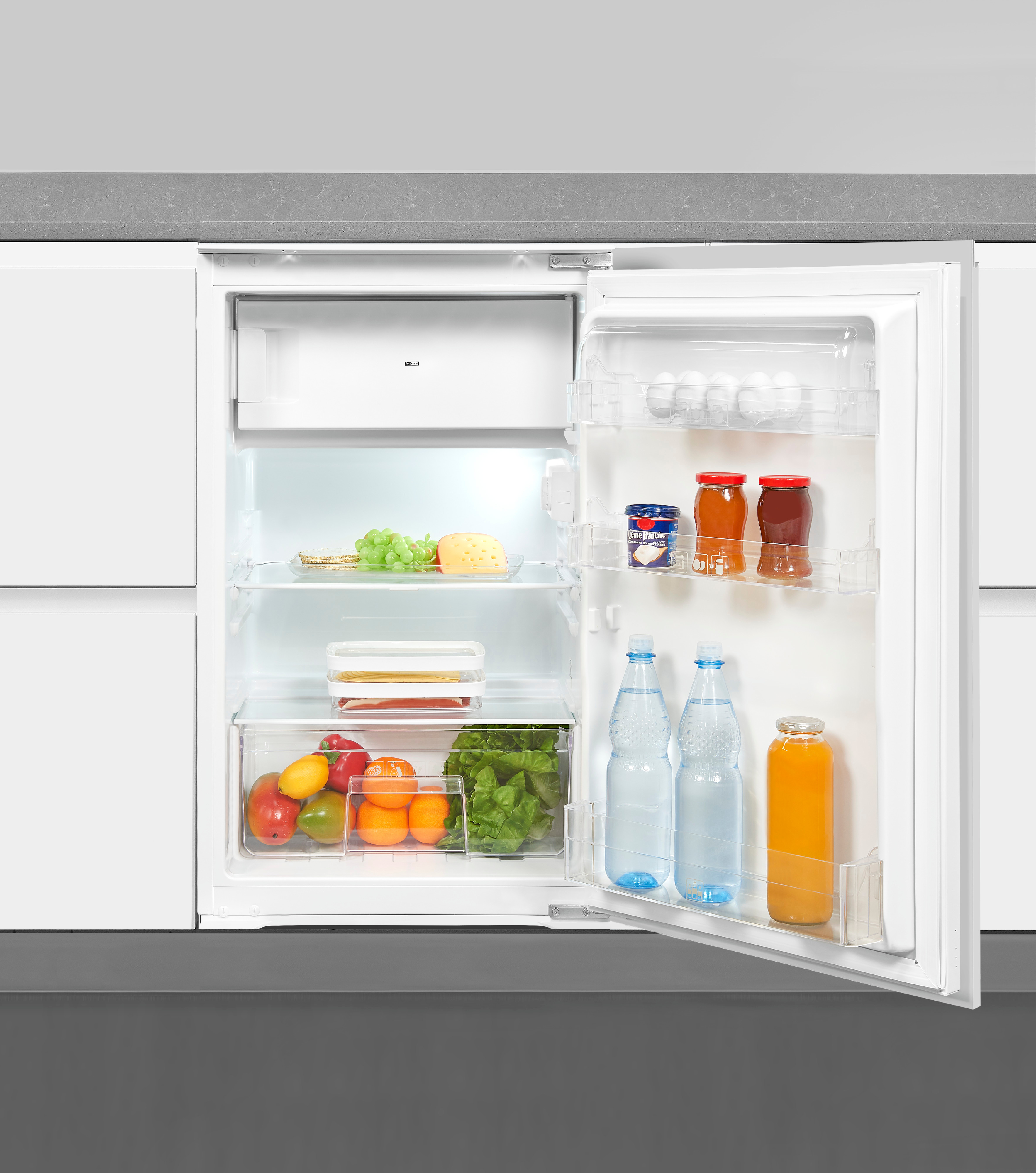 Exquisit EKS131-4-E-040D – Einbaukühlschrank mit Gefrierfach, 118 Liter und LED-Beleuchtung Exquisit EKS131-4-E-040D – Einbaukühlschrank mit Gefrierfach, 118 Liter und LED-Beleuchtung