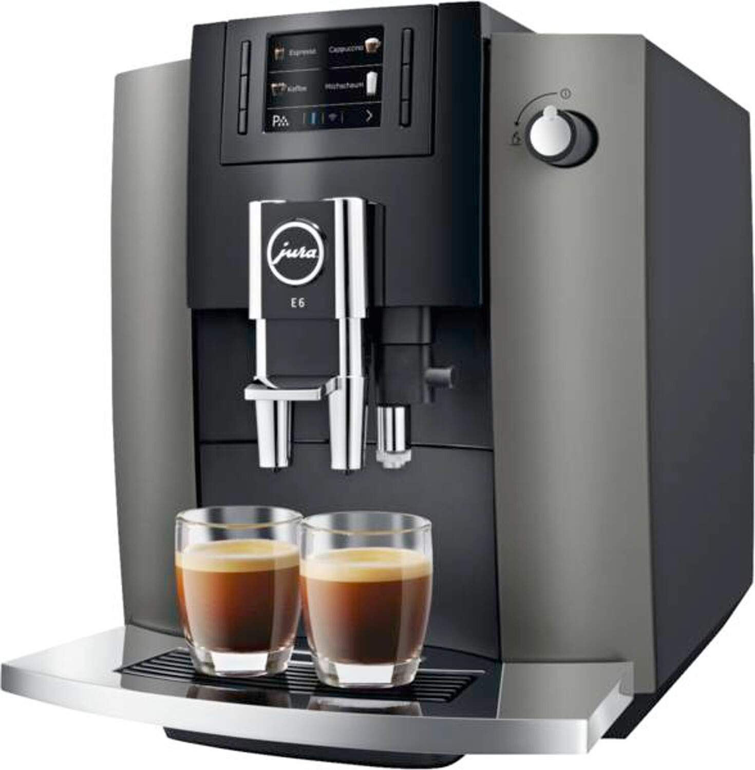 Jura E6 Dark Inox 15431 Kaffeevollautomat  Wireless ready  Cappuccinatore  Vorbrühen