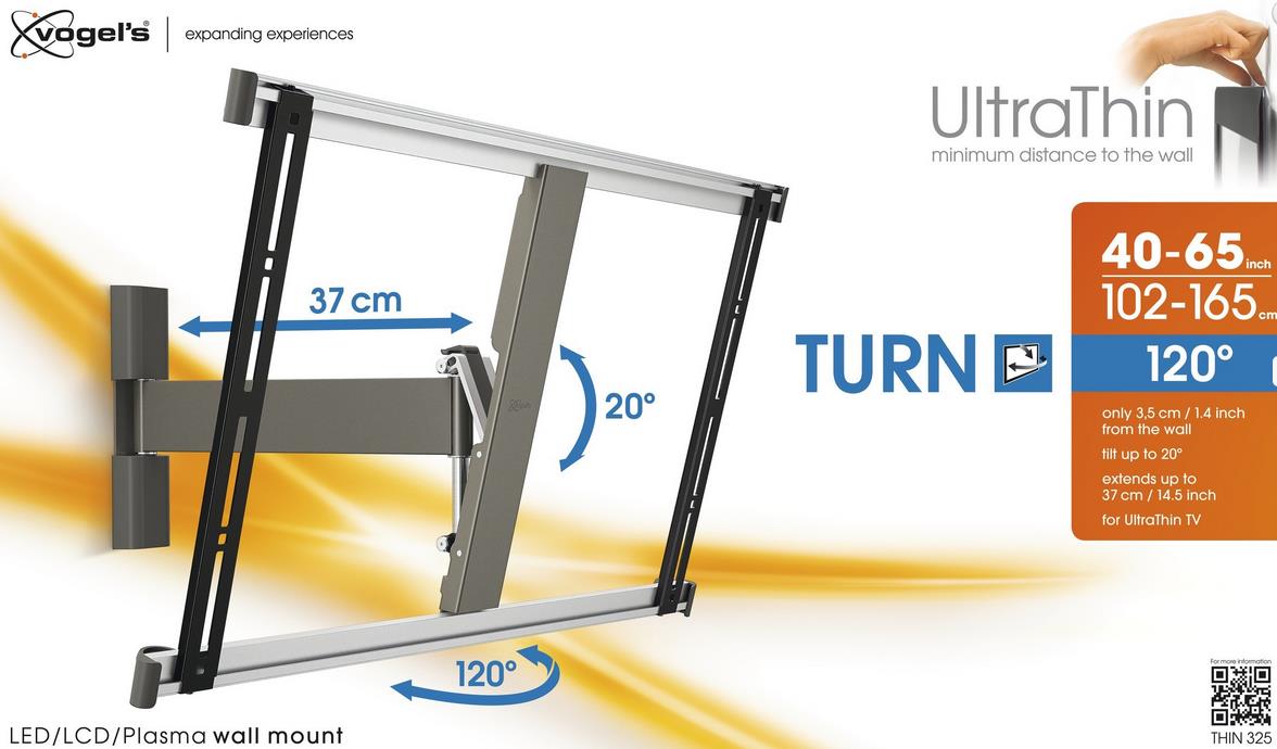 Vogels Thin 325 Wandhalterung silber