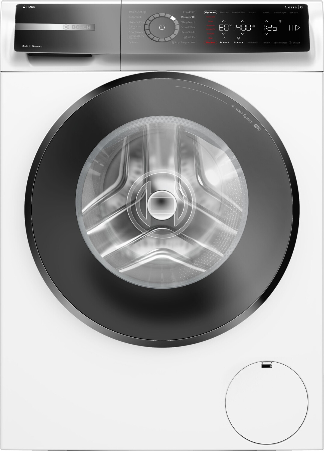 Bosch WGB244AW0 Serie 8, Smarte Waschmaschine 9 kg, 1400 U/min, freistehend, Made in Germany
