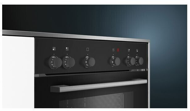 Siemens HE010FBA0 Einbau-Herd, 60 x 60 cm, Schwarz, Edelstahl