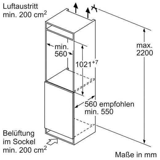 Bosch KIR31VFE0 Vollraumkühlschrank   Inhalt Kühlbereich 165 Liter  Höhe 102,1 cm  0-Grad-Zone