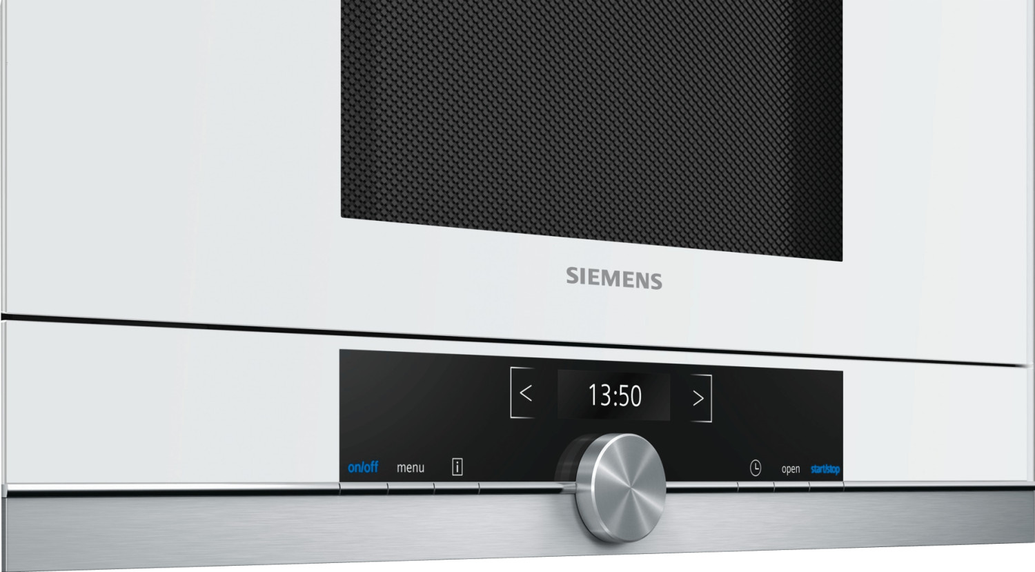 Siemens BF634LGW1 Solo-Mikrowelle  21 Liter  900 Watt  einbaufähig  Breite 59,4 cm  Auftauen 