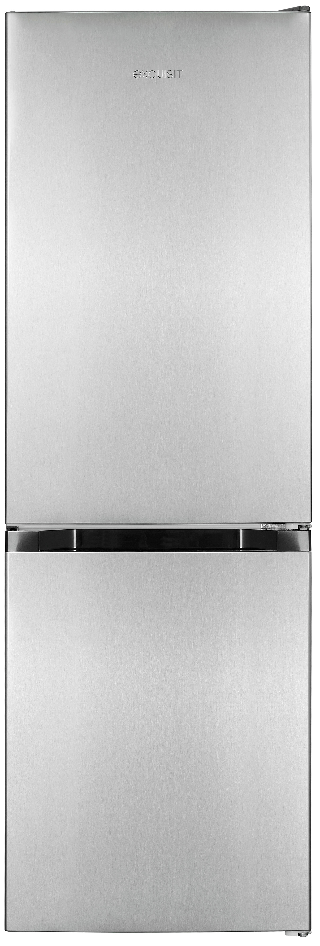 Exquisit KGC231-60-E-050C – Moderne Kühl-Gefrierkombination, inoxlook, 157 Liter