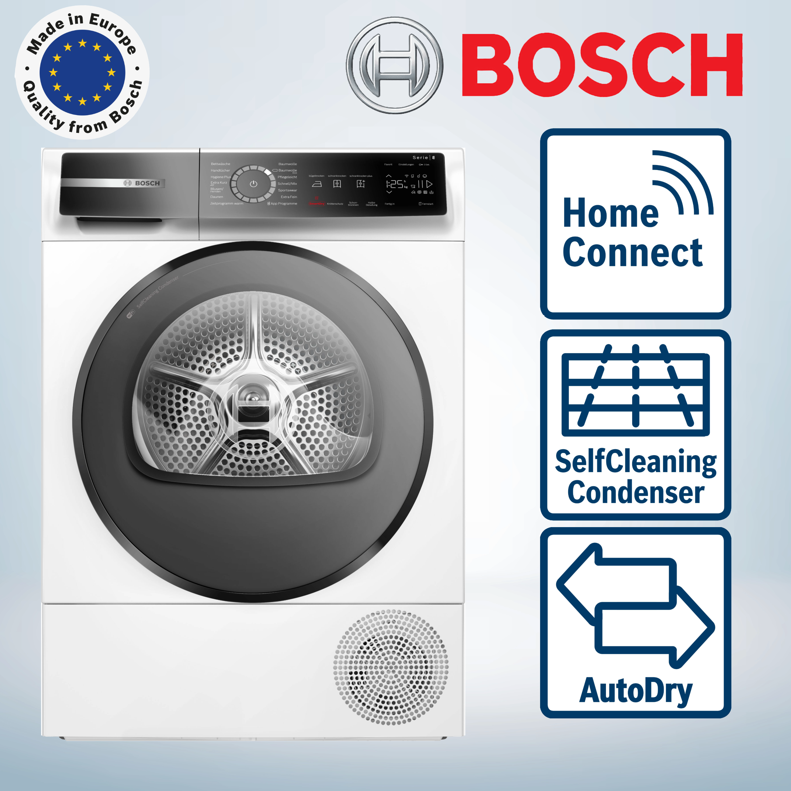 Bosch WQB245B40 Wärmepumpentrockner, Kondensationseffizienzklasse B,  9 kg
