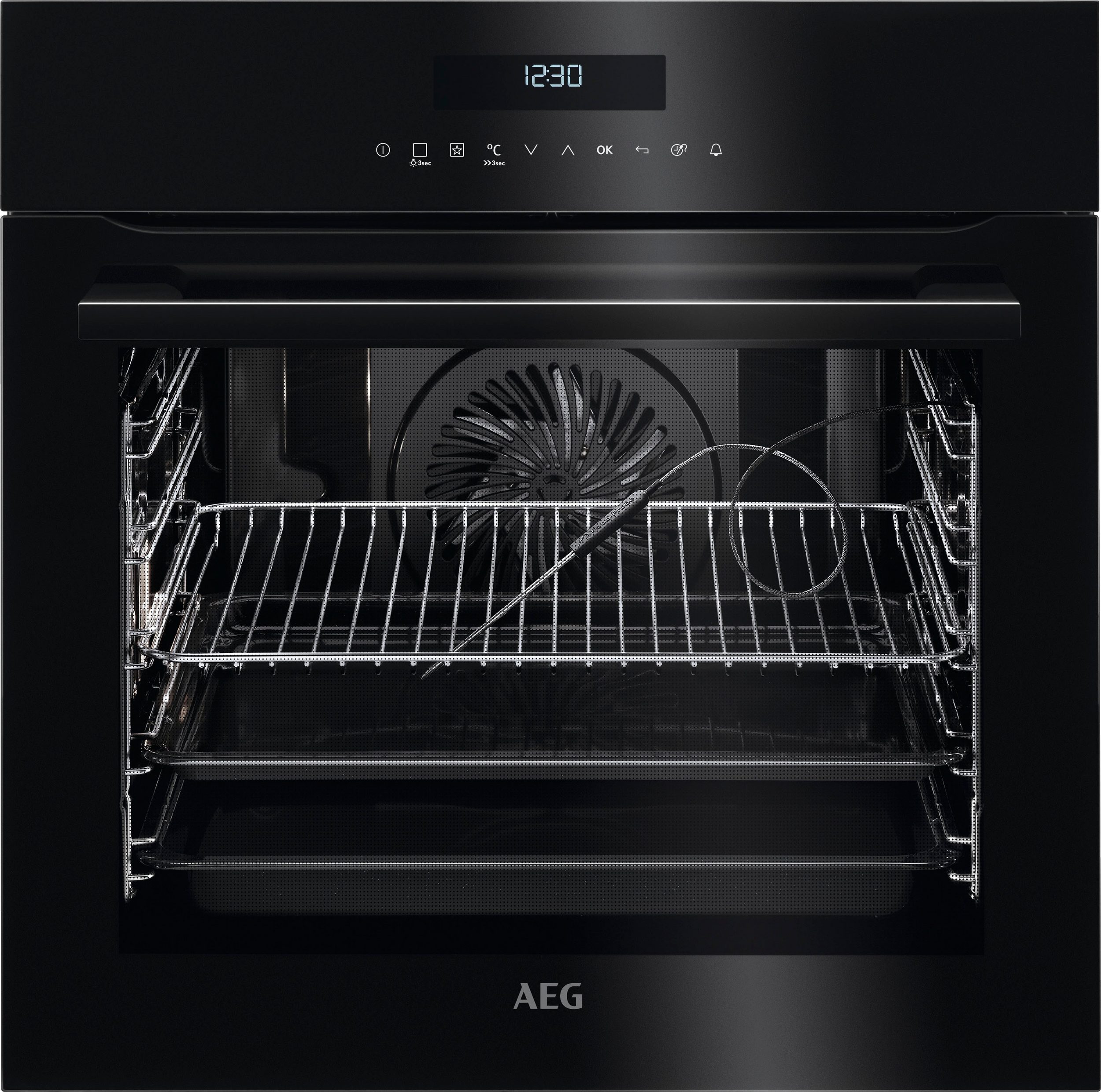 AEG BPE742220 Einbaubackofen  70 Liter  Heißluftgrill  Pyrolyse  Bratenthermometer  Heißluft  Grill 