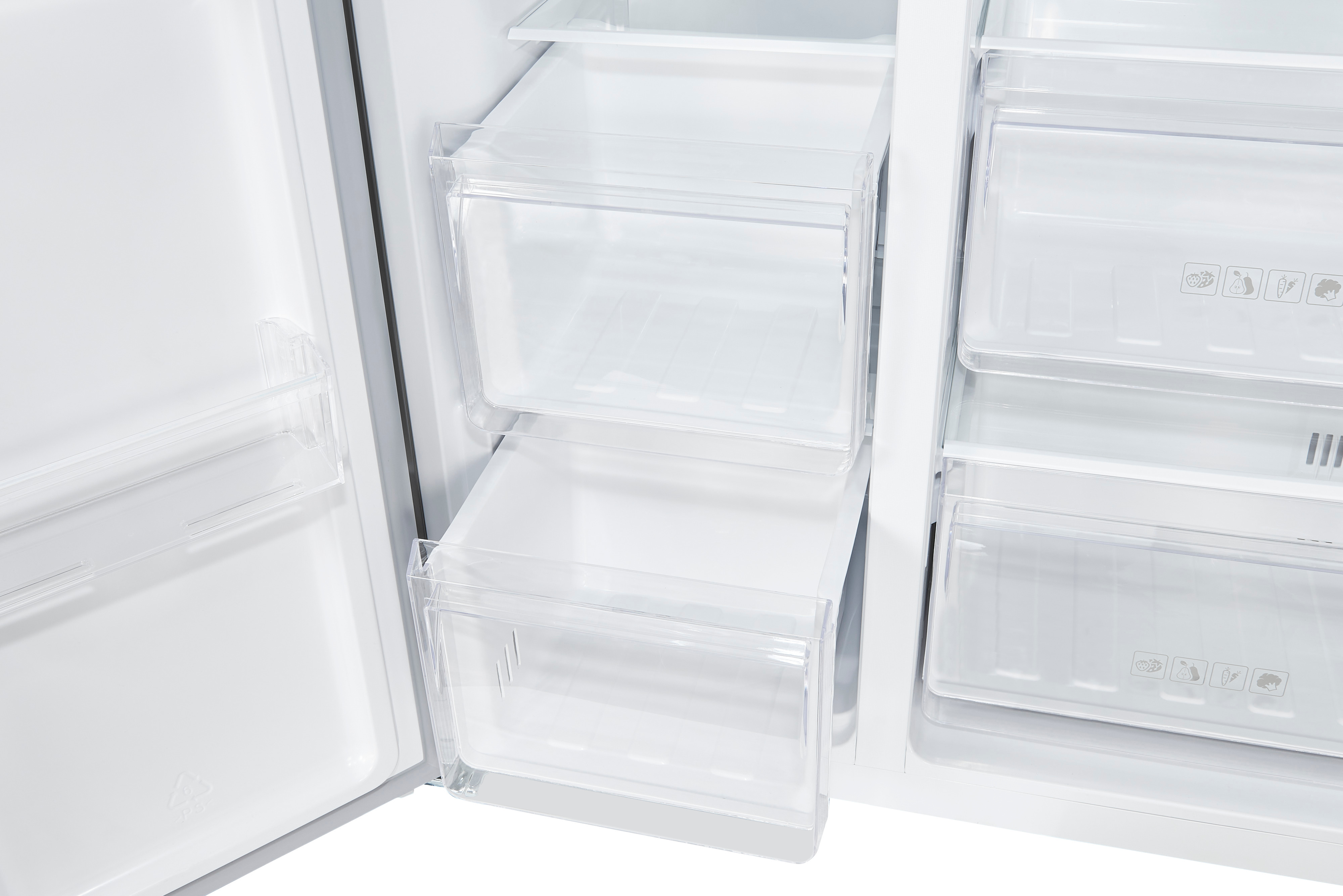 Exquisit SBS520-CF-040E inoxlook-az – Side-by-Side-Kühlschrank mit Eiswürfelspender und 513 Liter Volumen Exquisit SBS520-CF-040E inoxlook-az – Side-by-Side-Kühlschrank mit Eiswürfelspender und 513 Liter Volumen