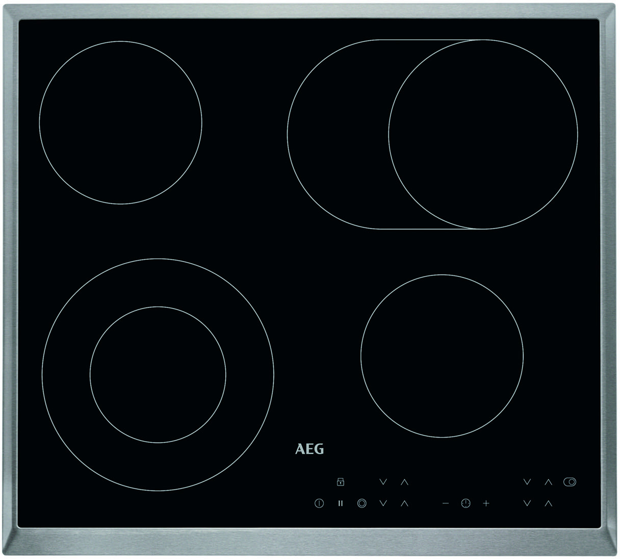 AEG HK634060XB Glaskeramikkochfeld  autark  aufliegender Einbau  Standardbreite 60  Kindersicherung