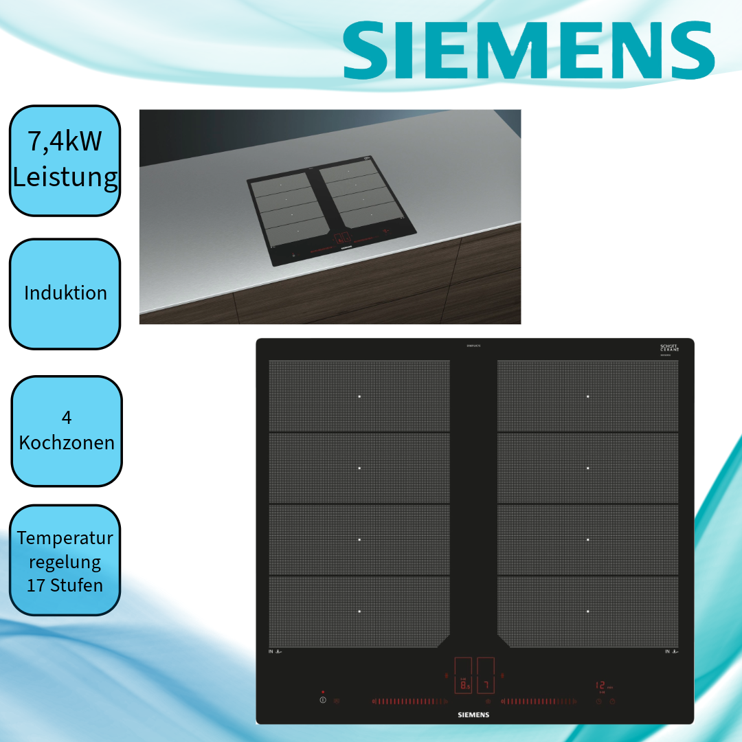 Siemens EX601LXC1E Glaskeramik Induktions Kochstelle