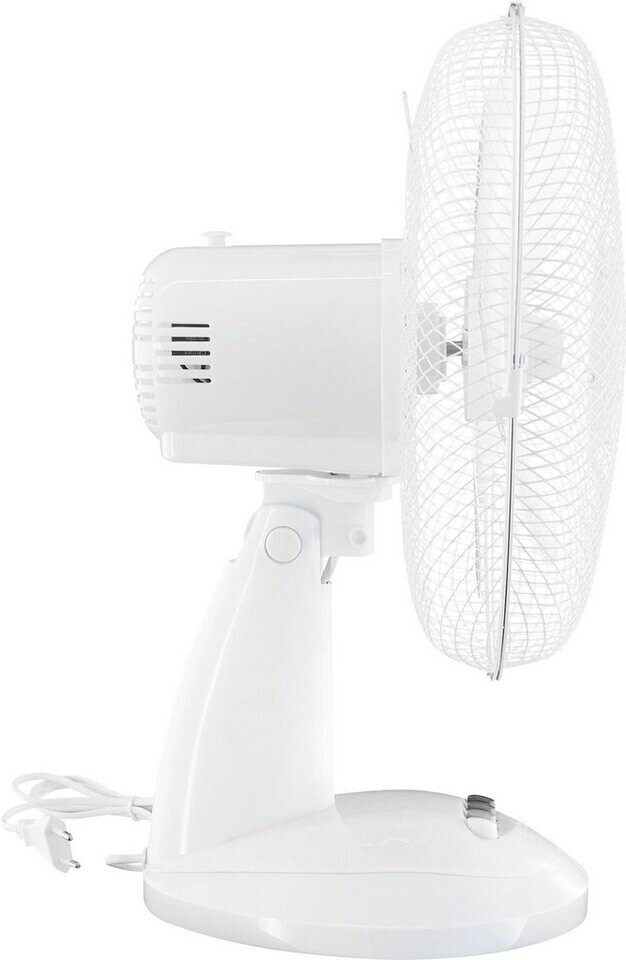 Exquisit VT 35082 we Tischventilator, 50 Watt Oszillation Weiß