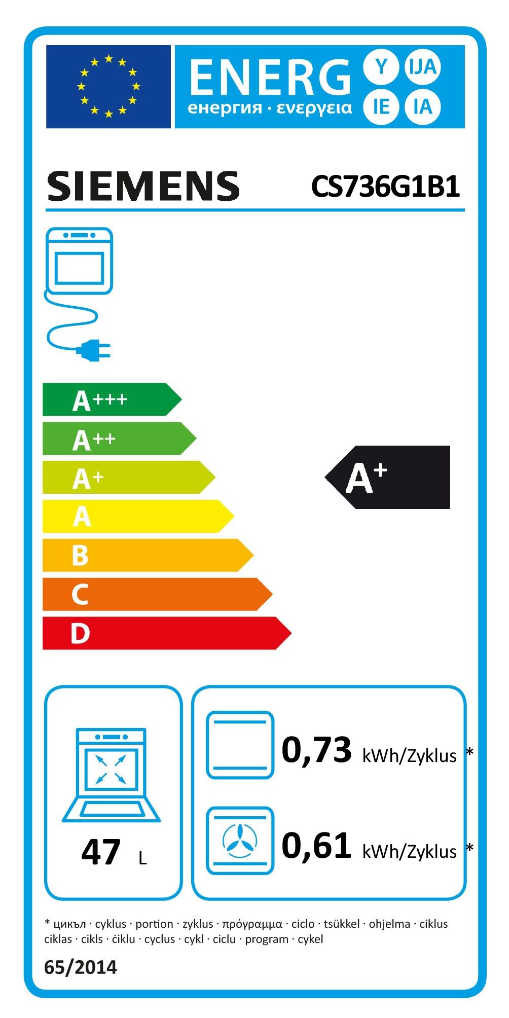 Siemens CS736G1B1 Kompaktbackofen 47 Liter Hydrolyse WLAN-fähig Siemens CS736G1B1 Kompaktbackofen 47 Liter Hydrolyse WLAN-fähig