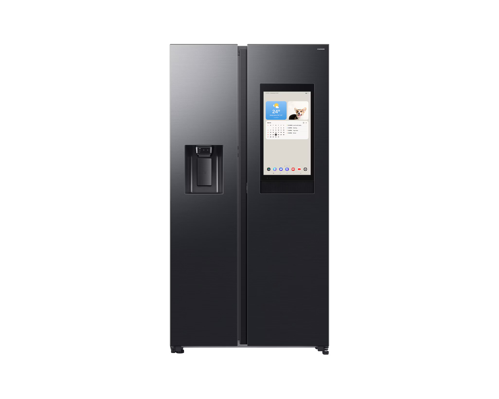 Samsung RS90F66BEFEF Family Hub™ Side-by-Side Kühlschrank 614 L, WiFi, Eis- & Wasserspender, Premium Black Steel