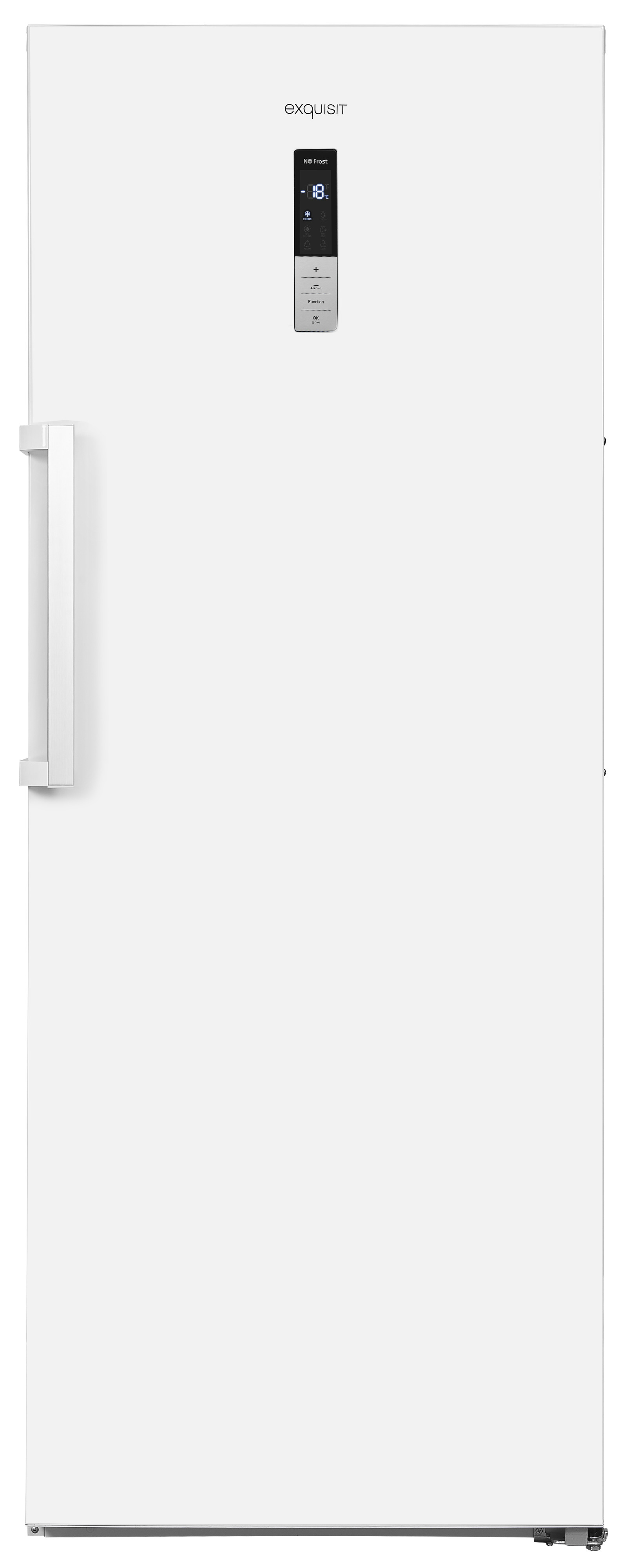 Exquisit GS380-NF-H-050E Standgefrierschrank, 380L, No-Frost, Weiß, Energieeffizienzklasse E