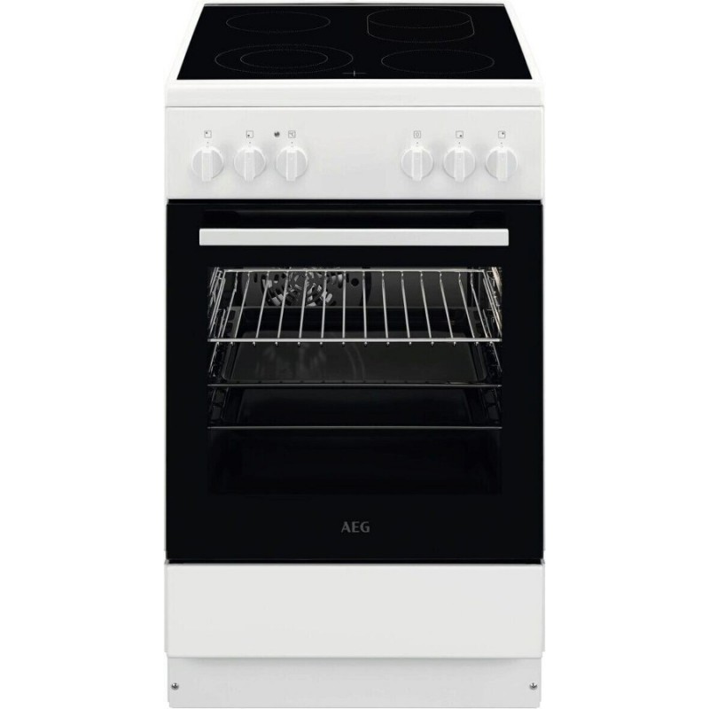 AEG CCB54091BW Standherd mit Glaskeramikkochfeld, 50 cm breit, 57 L, 8 Beheizungsarten