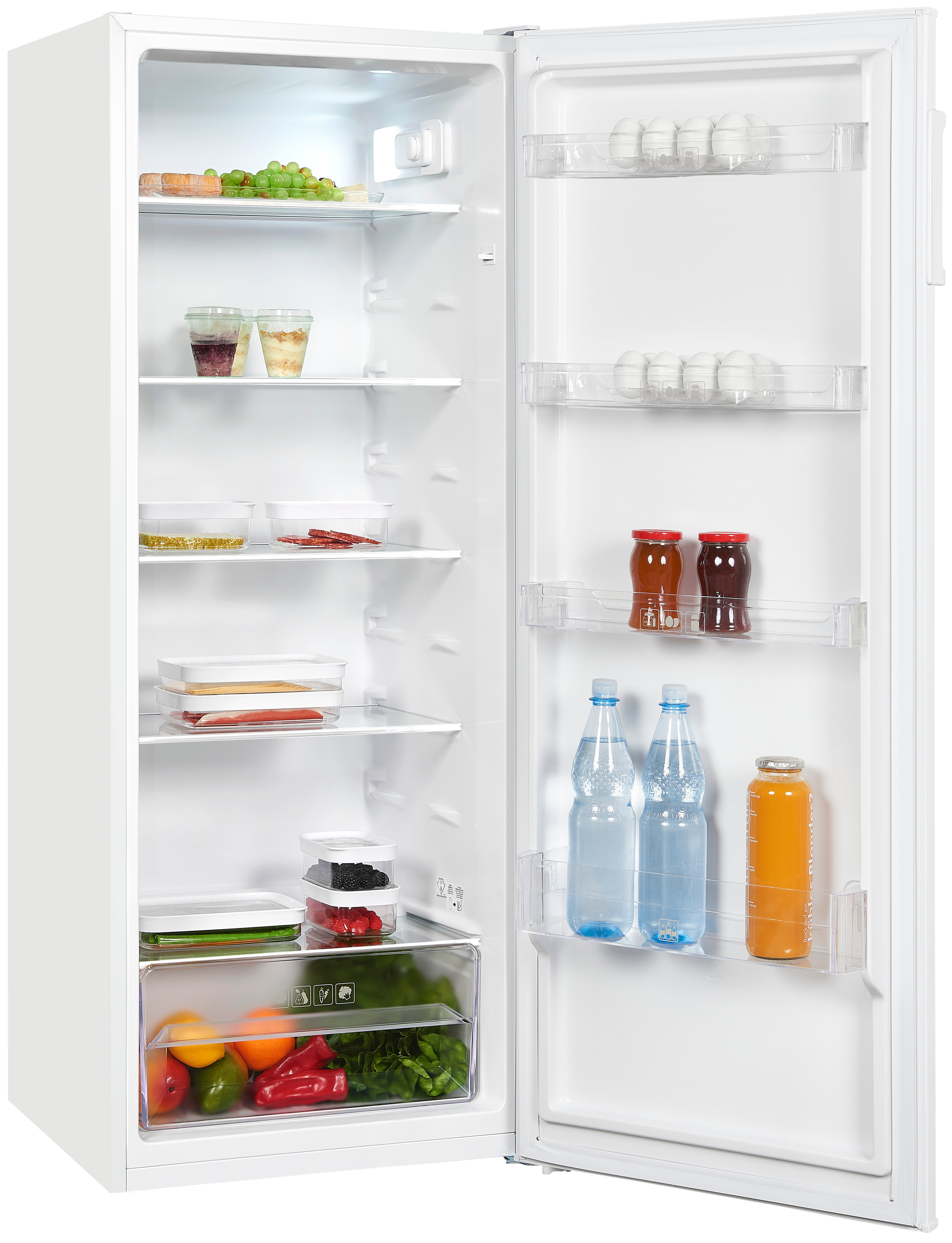Exquisit KS320-V-H-040E weiß – Freistehender Standkühlschrank, 242 Liter
