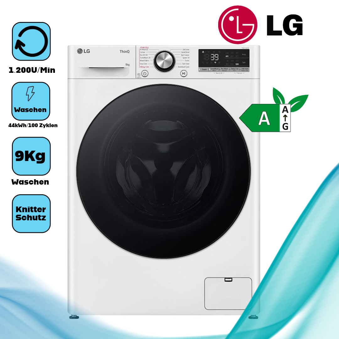 LG F2V7SLIM9 Waschmaschine 9 kg, 1200 U/min, 