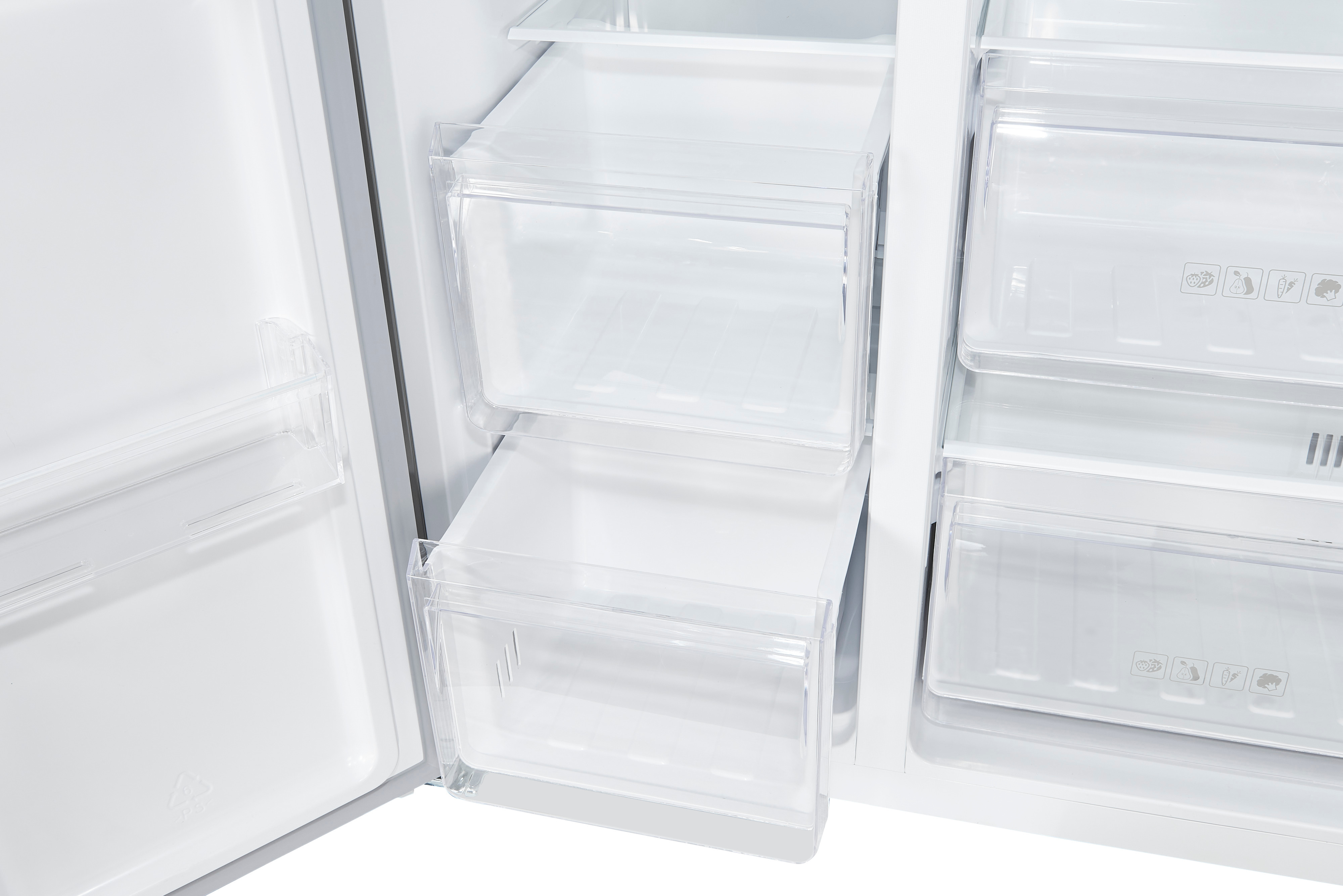 Exquisit SBS520-CF-040E inoxlook – Side-by-Side-Kühlschrank mit Eiswürfelspender, 513L, No-Frost, Silber/Grau Exquisit SBS520-CF-040E inoxlook – Side-by-Side-Kühlschrank mit Eiswürfelspender, 513L, No-Frost, Silber/Grau
