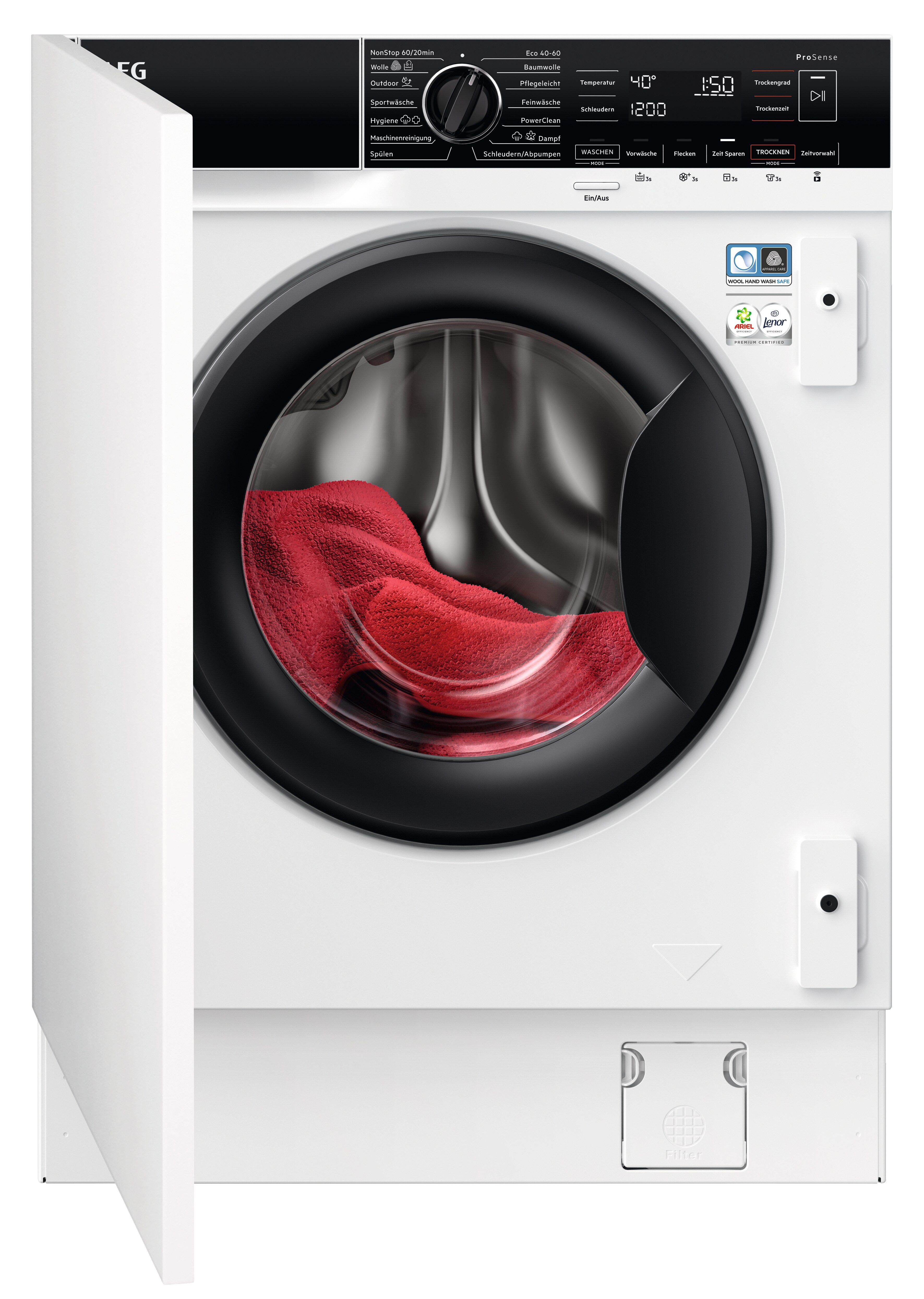 AEG LWR8WI7680 Waschtrockner Einbau 8 kg Waschen  4 kg Trocknen 