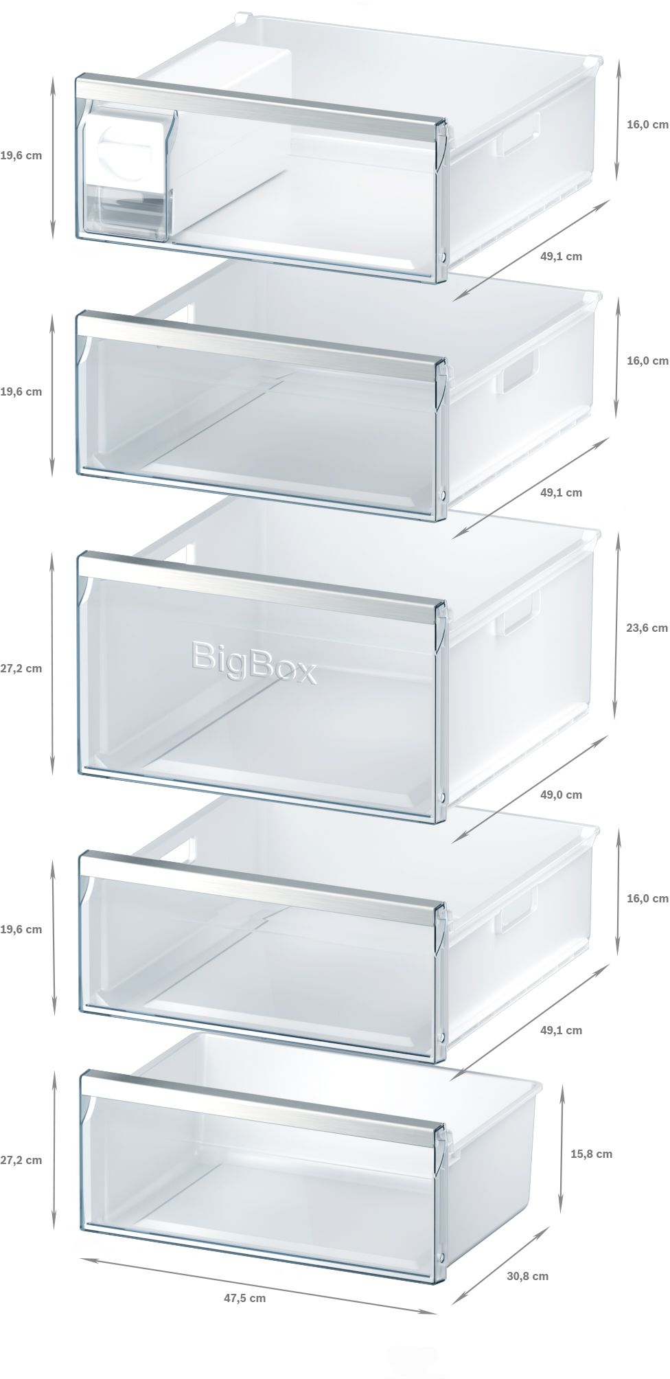 Siemens GS54NAWDV iQ500 Freistehender Gefrierschrank
