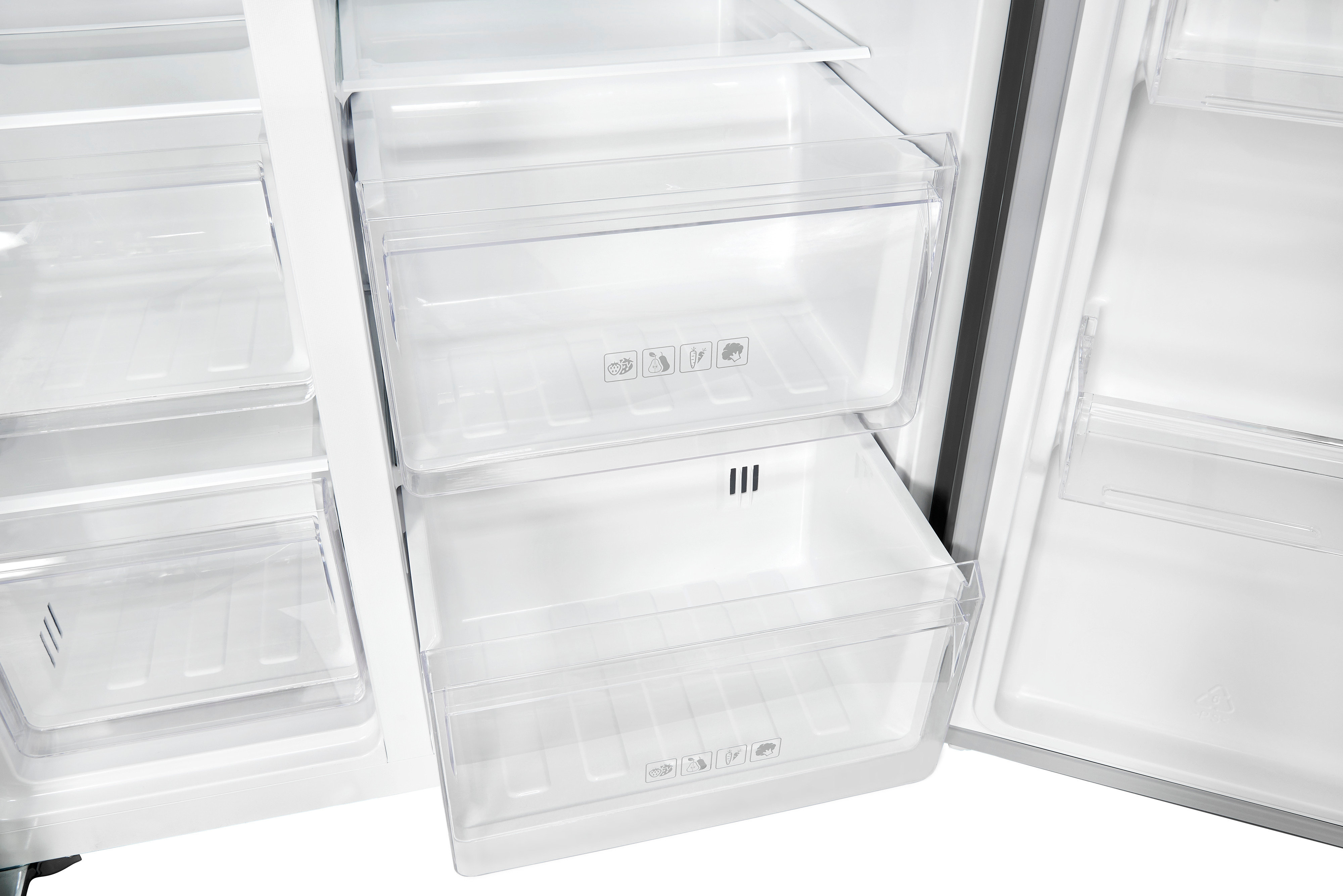 Exquisit SBS520-CF-040E inoxlook-az – Side-by-Side-Kühlschrank mit Eiswürfelspender und 513 Liter Volumen Exquisit SBS520-CF-040E inoxlook-az – Side-by-Side-Kühlschrank mit Eiswürfelspender und 513 Liter Volumen