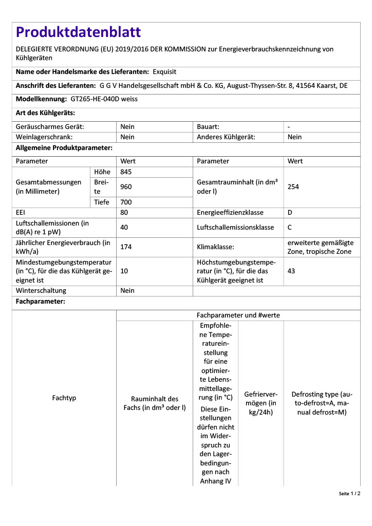 Exquisit GT265-HE-040D Gefriertruhe 254L, 4 Sterne, Schnellgefrieren, Kindersicherung, Energieeffizienz D, weiß