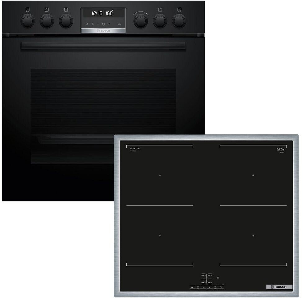 Bosch HND677LS67 (HEB578BB4 + NVQ645CB6E) Einbauherd-Set Serie 6 Einbau-Herd 60 cm mit Pyrolyse-Selbstreinigung