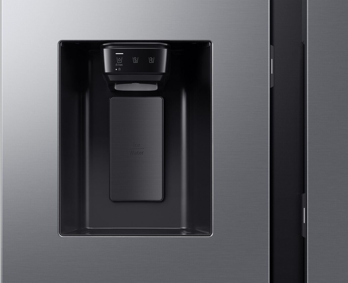Samsung RS90F67BETEF Side-by-Side Kühl-Gefrierkombination, AI Kühlschrank mit Gefrierfach