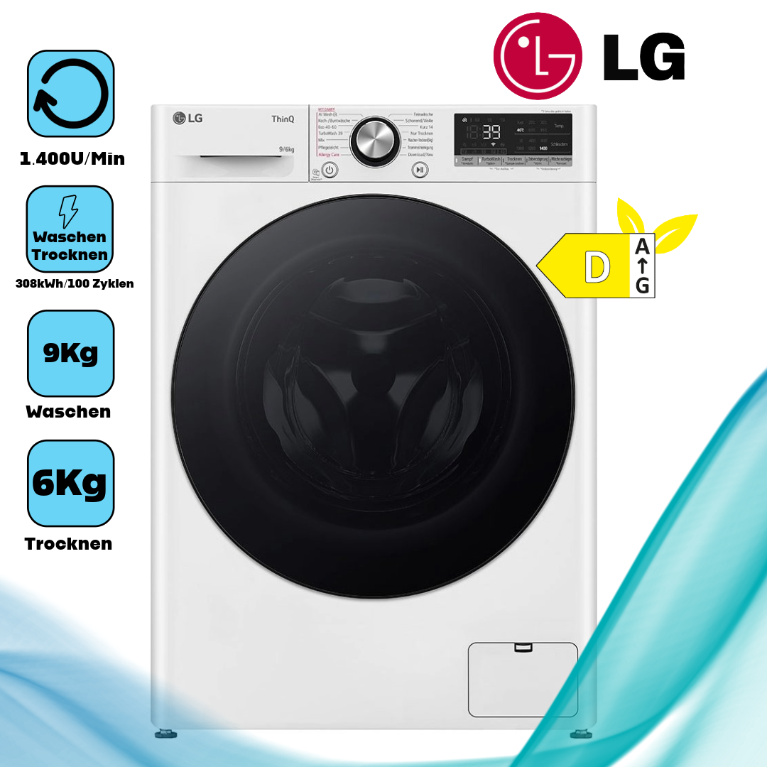 LG W4WR7096Y Waschtrockner - weiß