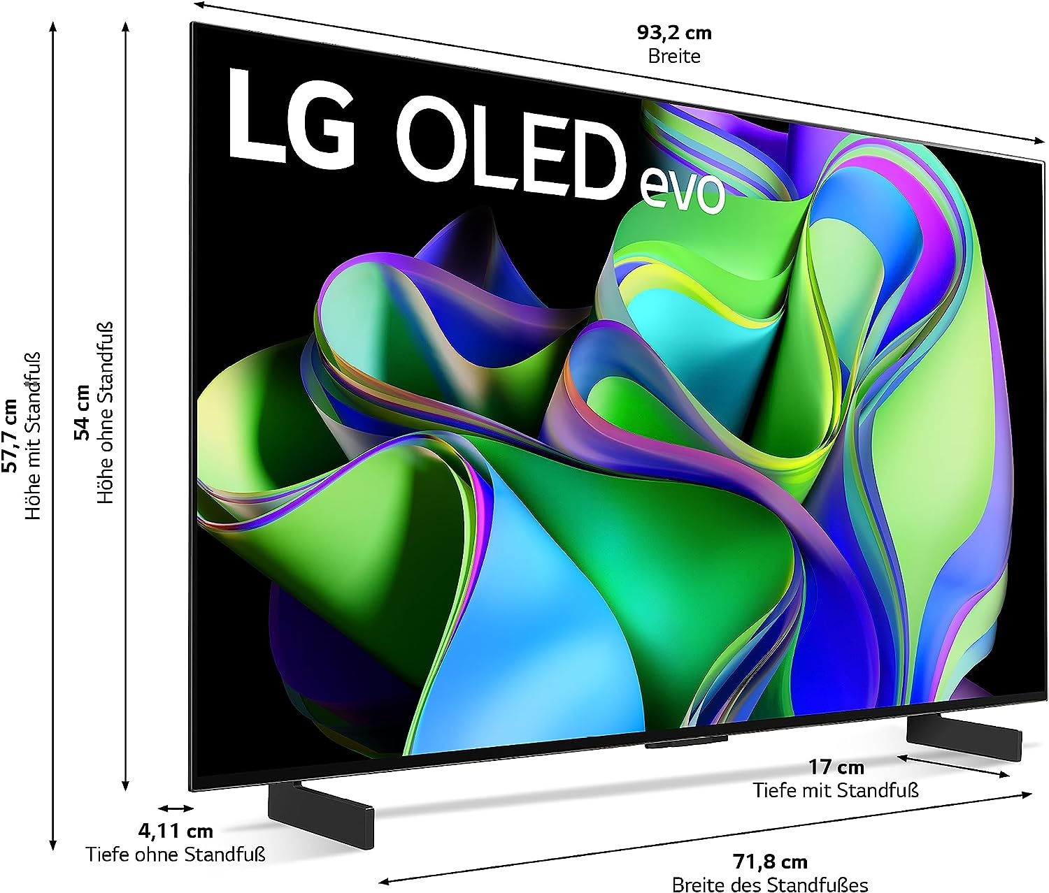 LG OLED42C37  ( 100 ,- Cashback ) 4K-Fernseher  HDR  3.840 x 2.160 Pixel  42 Zoll 
