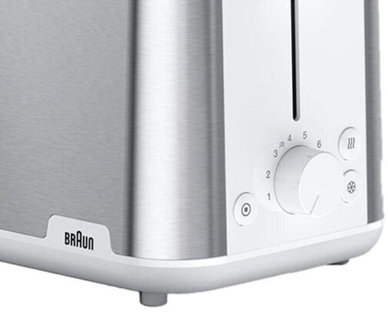 Braun HT1510 WH PurShine   2-Scheiben-Toaster  900 Watt  Brötchenaufsatz 