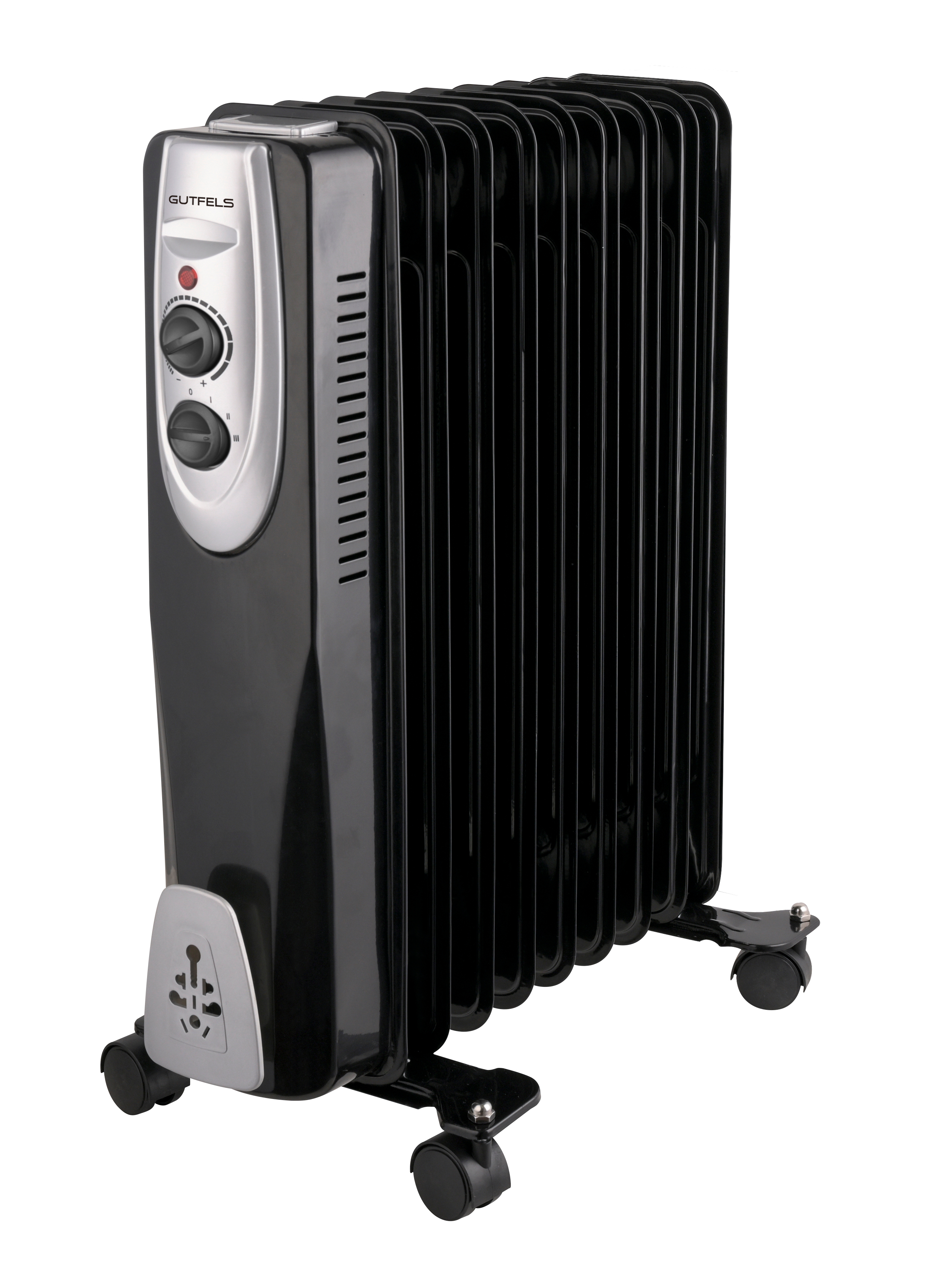 Gutfels HR32009 SW Ölradiator, 2000W – Kompakte Wärme für Wohnräume, 11 Heizrippen, Schwarz