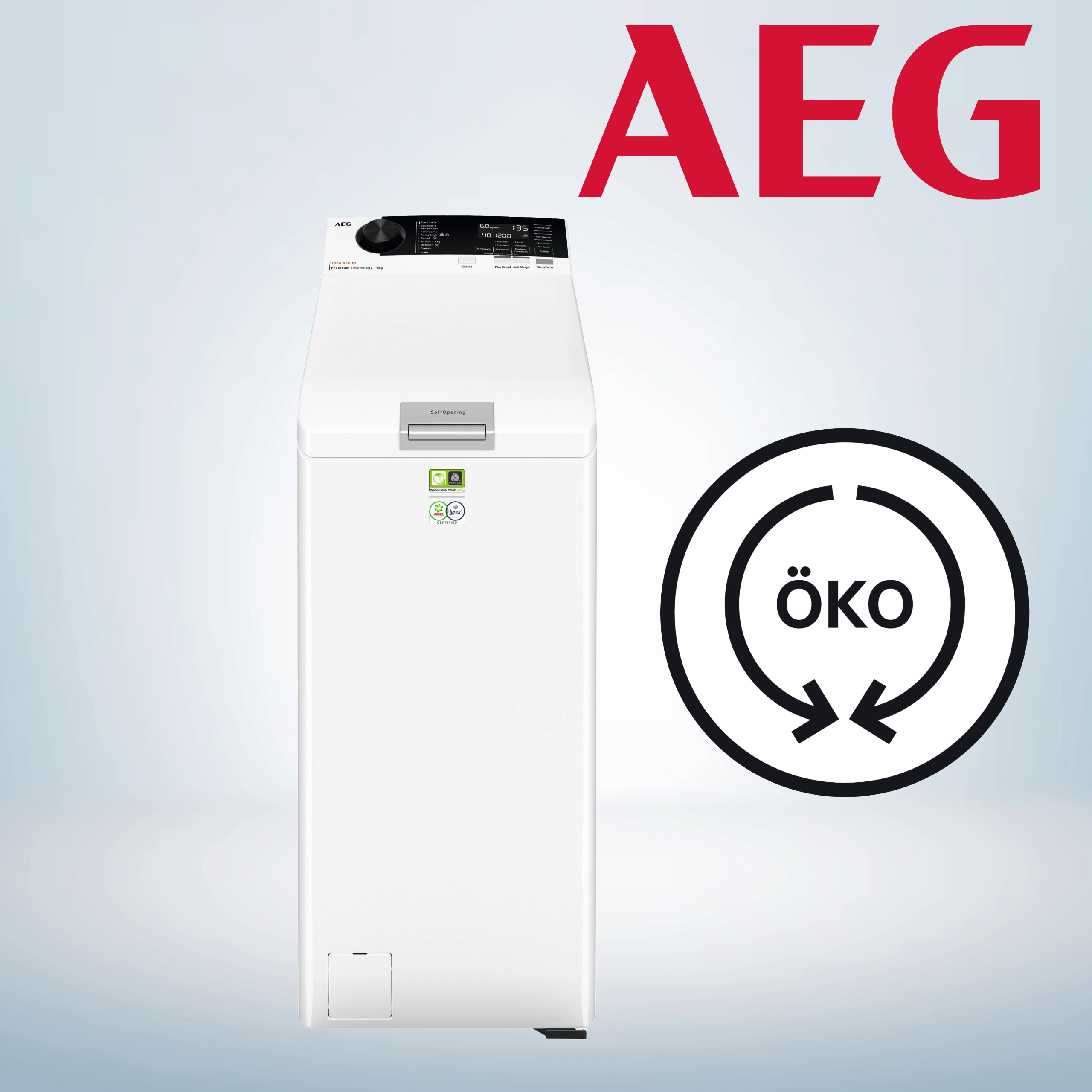  AEG LTR7E70260  Toplader  6 kg  1.200 U/Min  Knitterschutz 