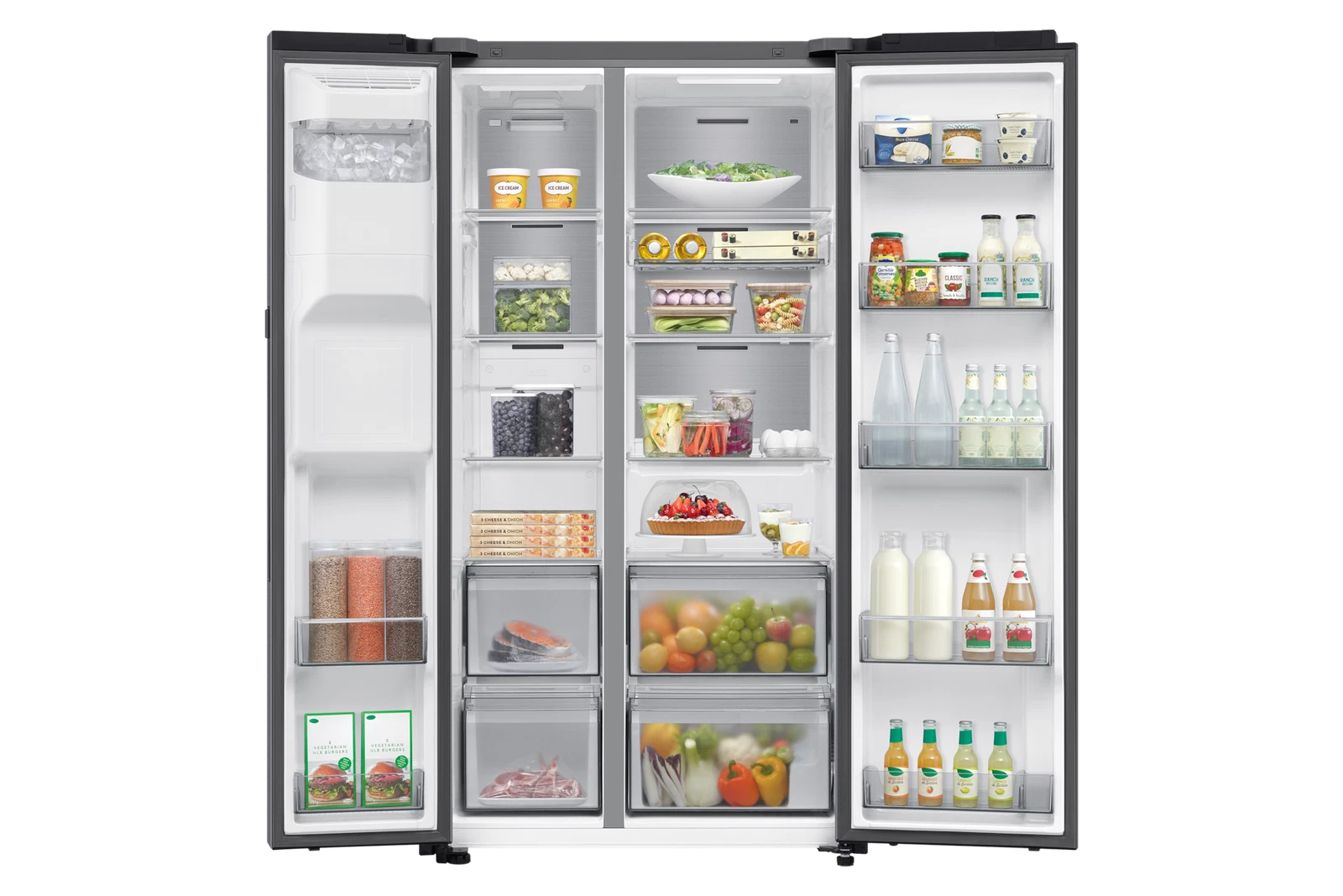 Samsung RS90F64EDTEF Side-by-Side AI Home, 9 Zoll LC-Display