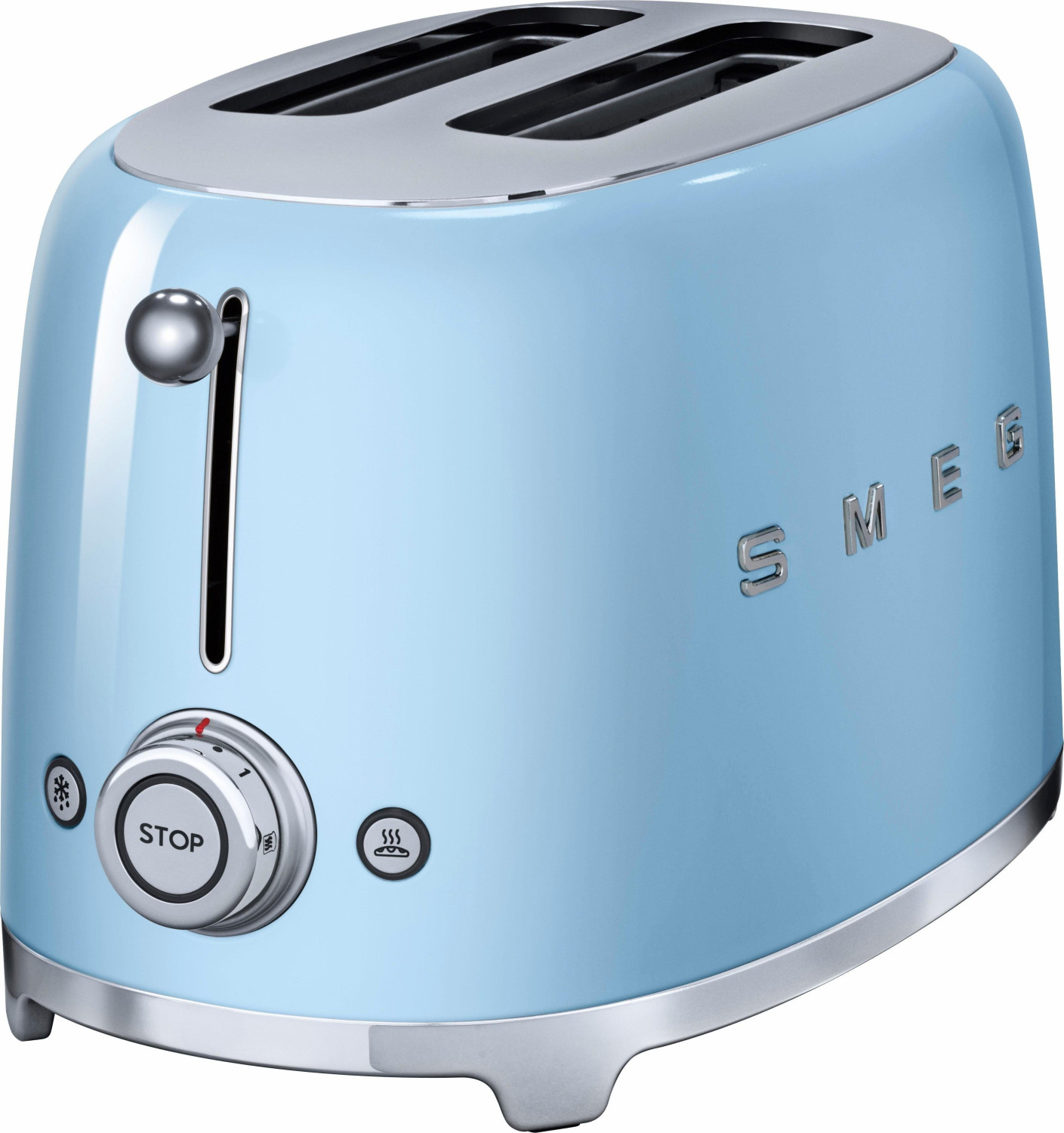 Smeg TSF01PBEU 2-Scheiben-Toaster  950 Watt  Krümelschublade  Stopptaste